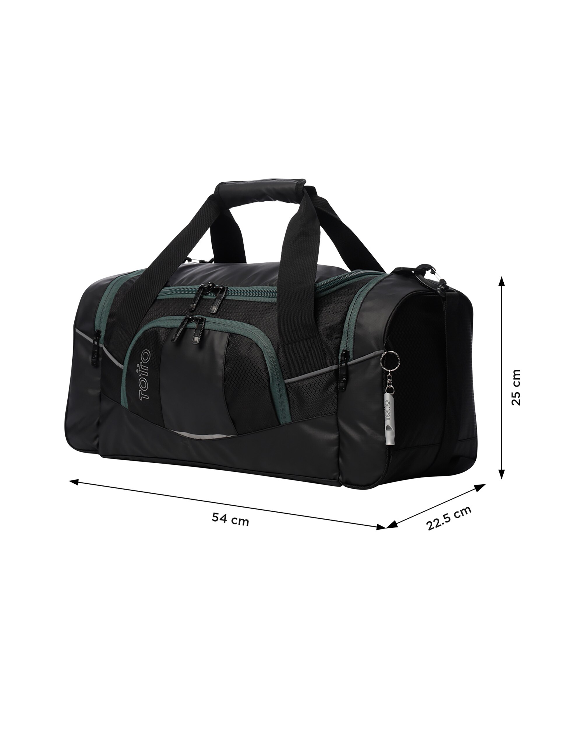Bolsa grande Tek 20 con capacidad 30 L - Totto - Negro / Gris Negro / Gris-3