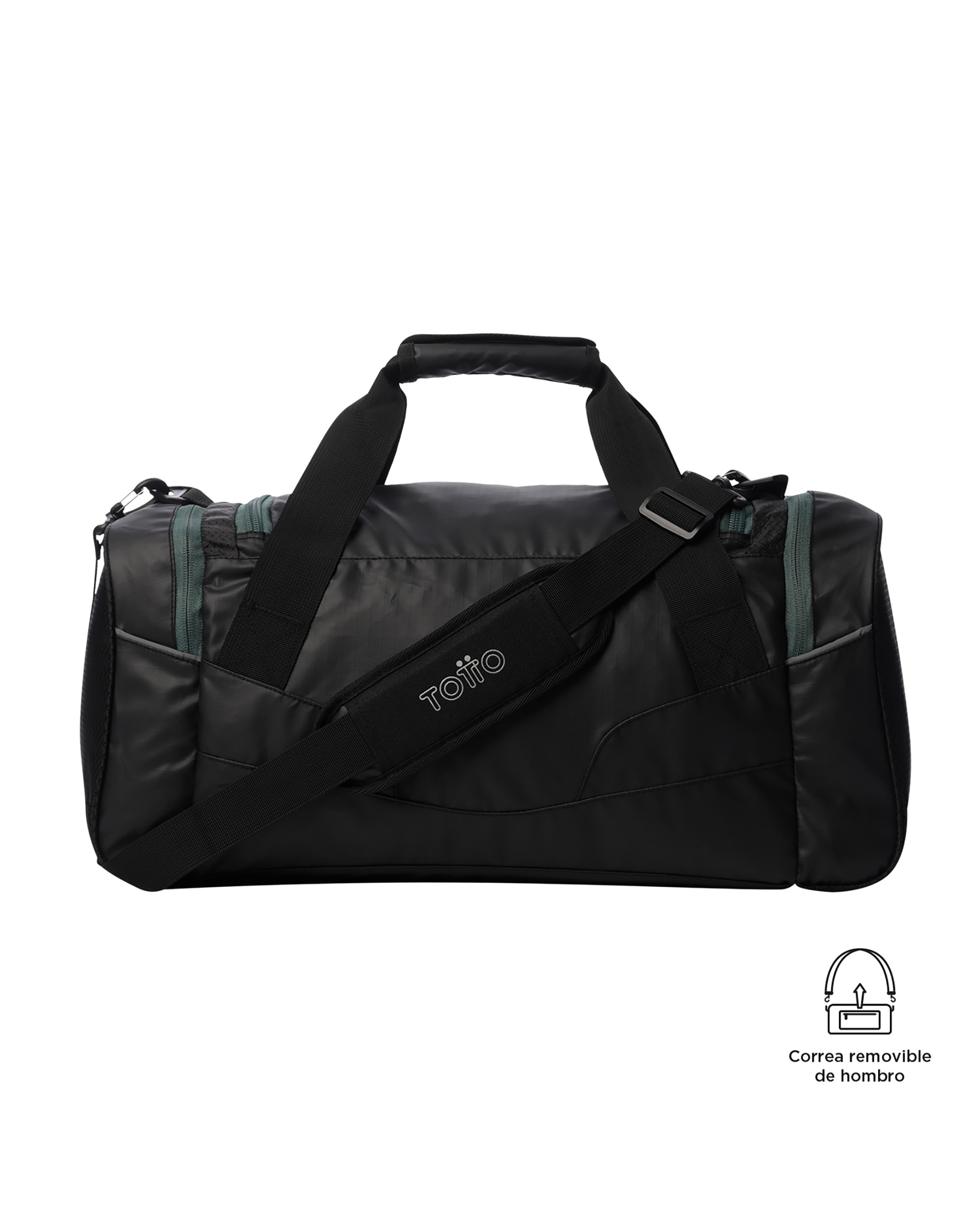 Bolsa grande Tek 20 con capacidad 30 L - Totto - Negro / Gris Negro / Gris-5