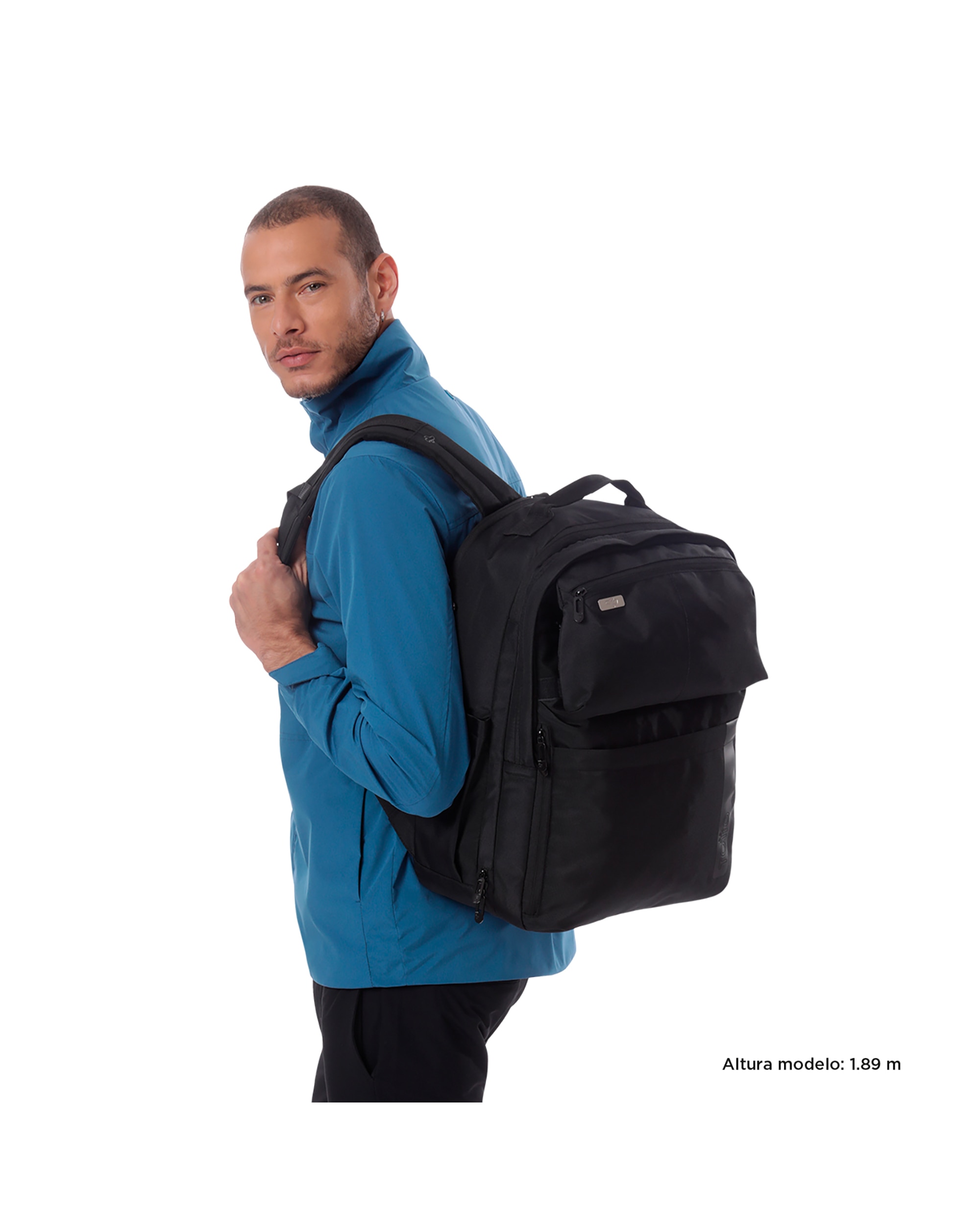 Mochila grande Elan Travel con capacidad 30 L - Totto - Negro Negro-2