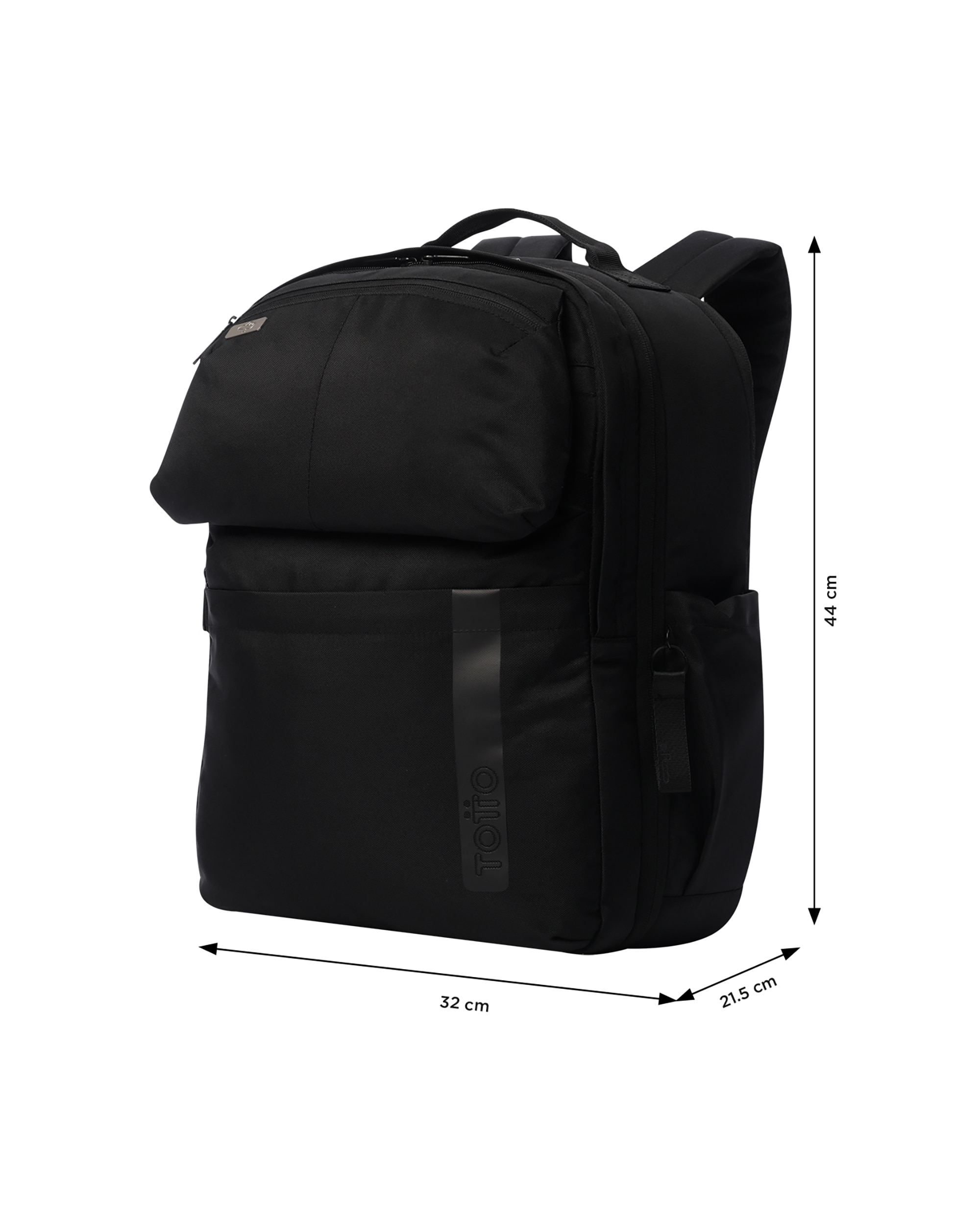 Mochila grande Elan Travel con capacidad 30 L - Totto - Negro Negro-4