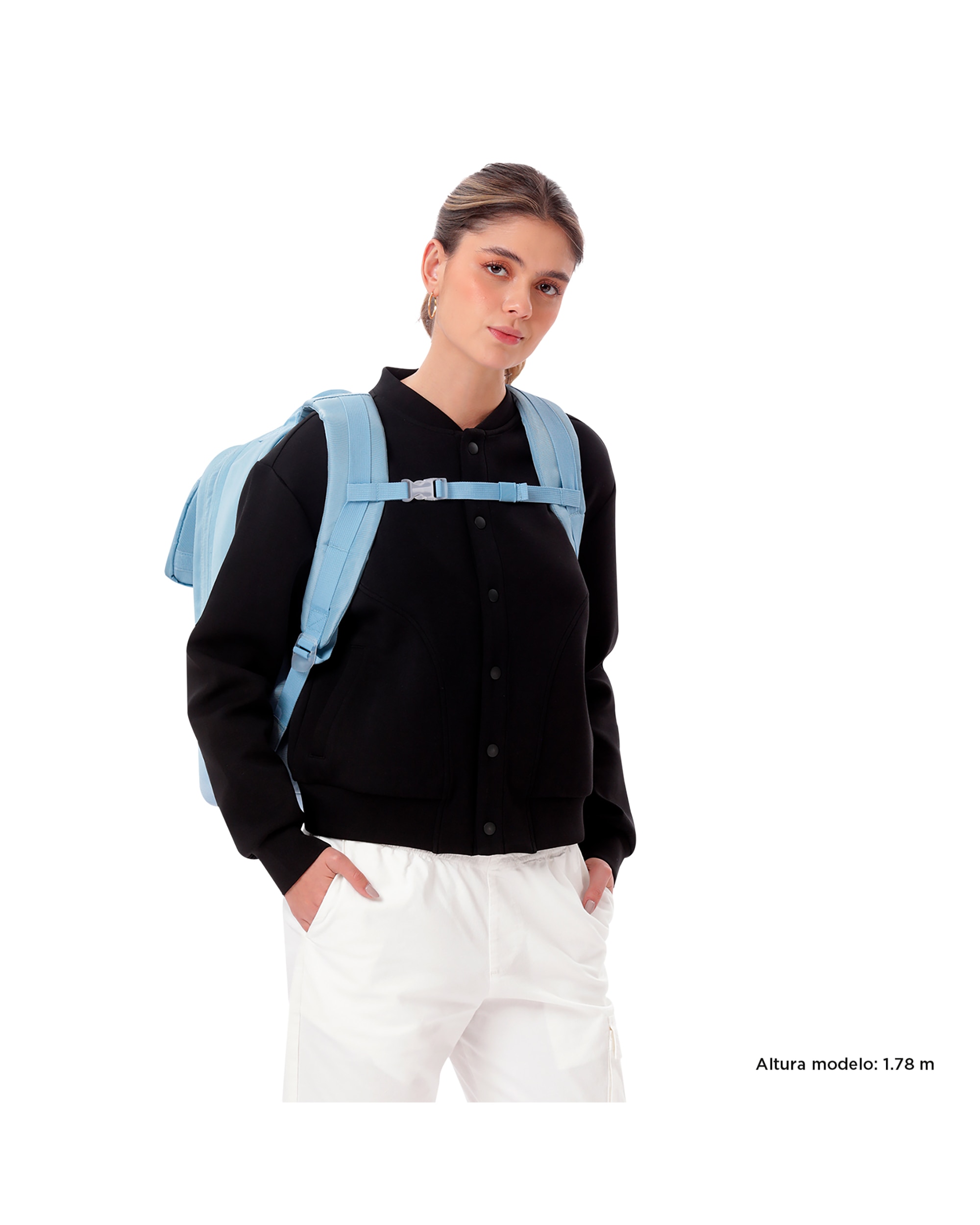 Mochila grande Elan Travel con capacidad 30 L - Totto - Azul claro Azul claro-3