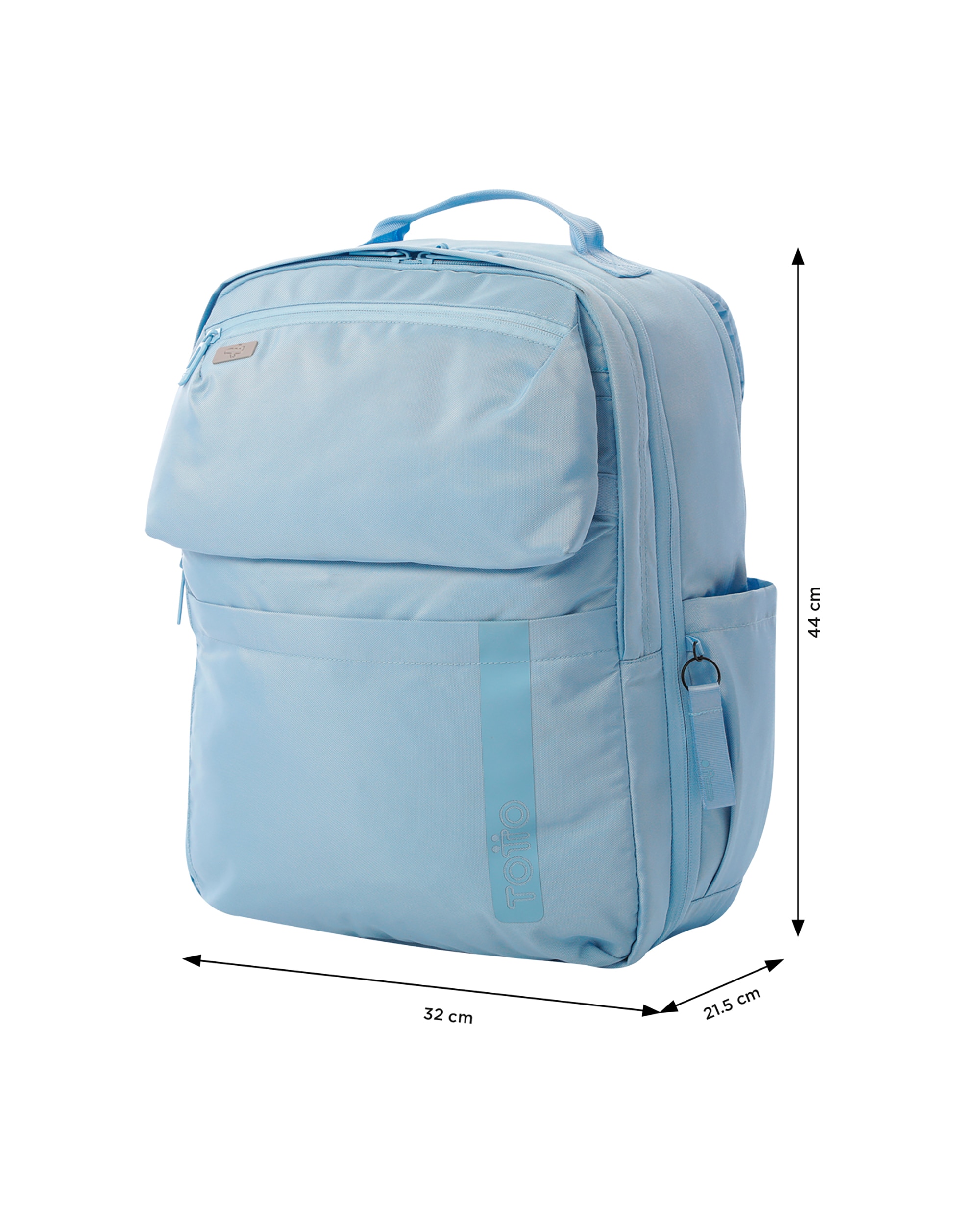 Mochila grande Elan Travel con capacidad 30 L - Totto - Azul claro Azul claro-4