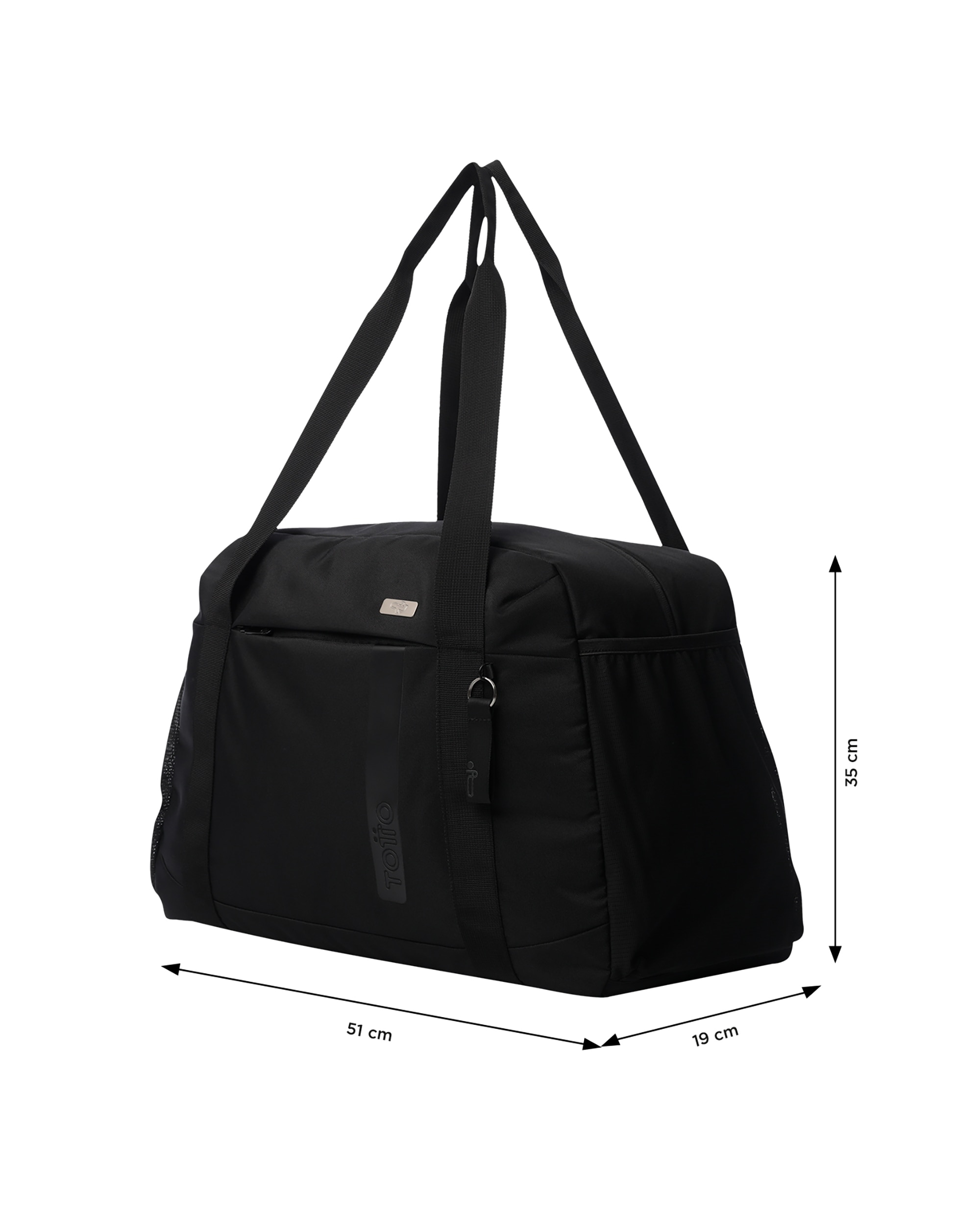 Bolsa grande Elan con capacidad 33 L - Totto - Negro Negro-3