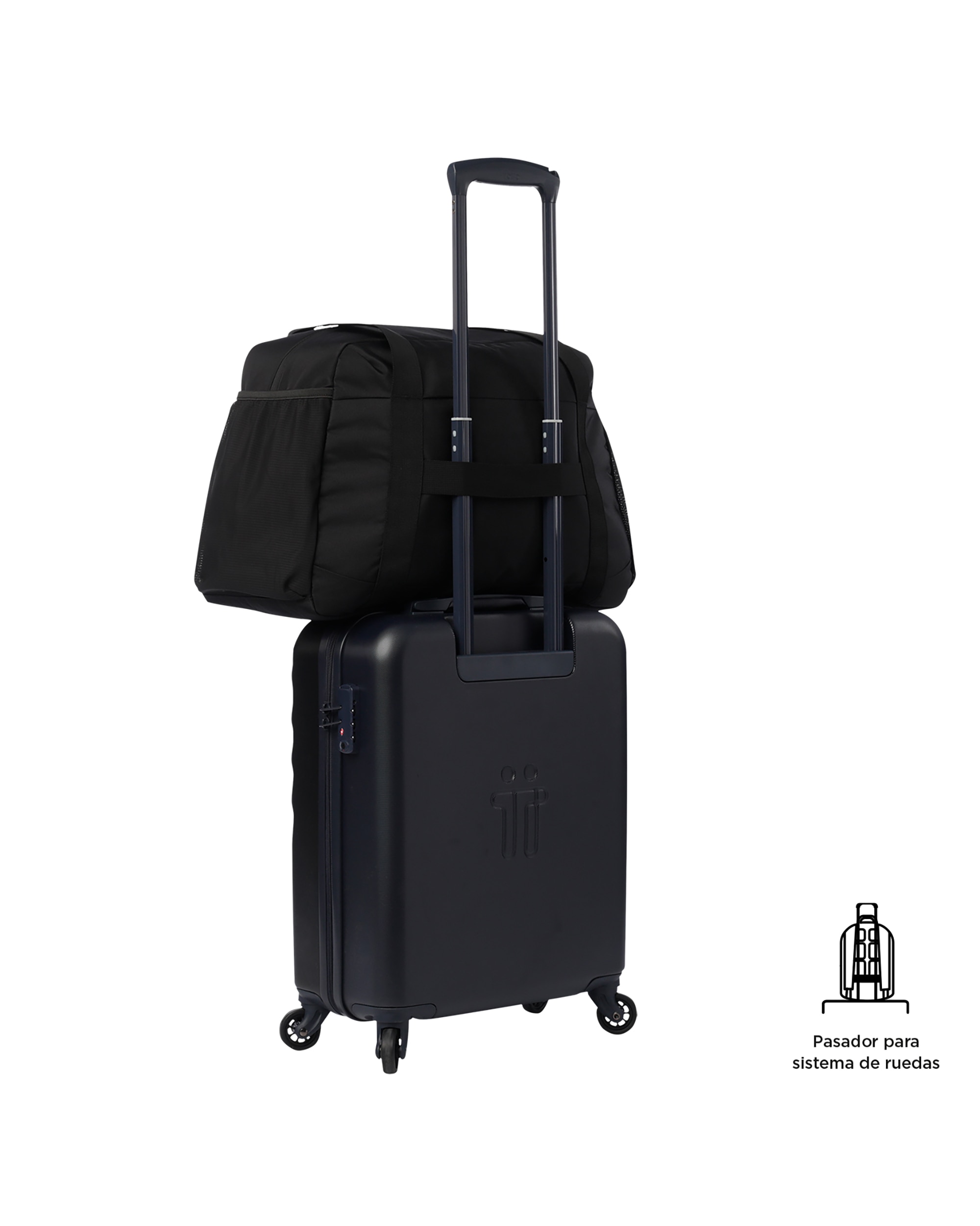 Bolsa grande Elan con capacidad 33 L - Totto - Negro Negro-5