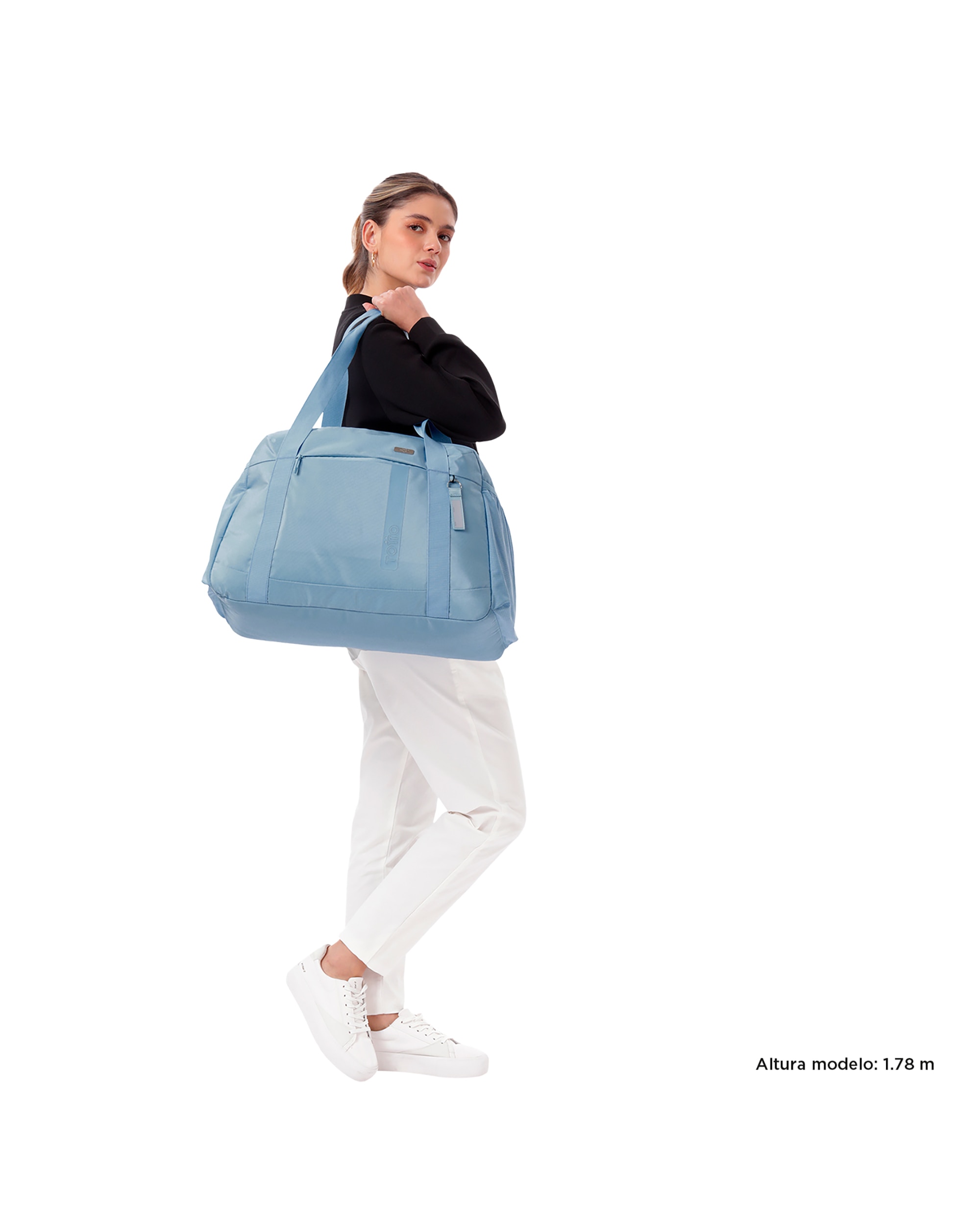 Bolsa grande Elan con capacidad 33 L - Totto - Celeste Celeste-2