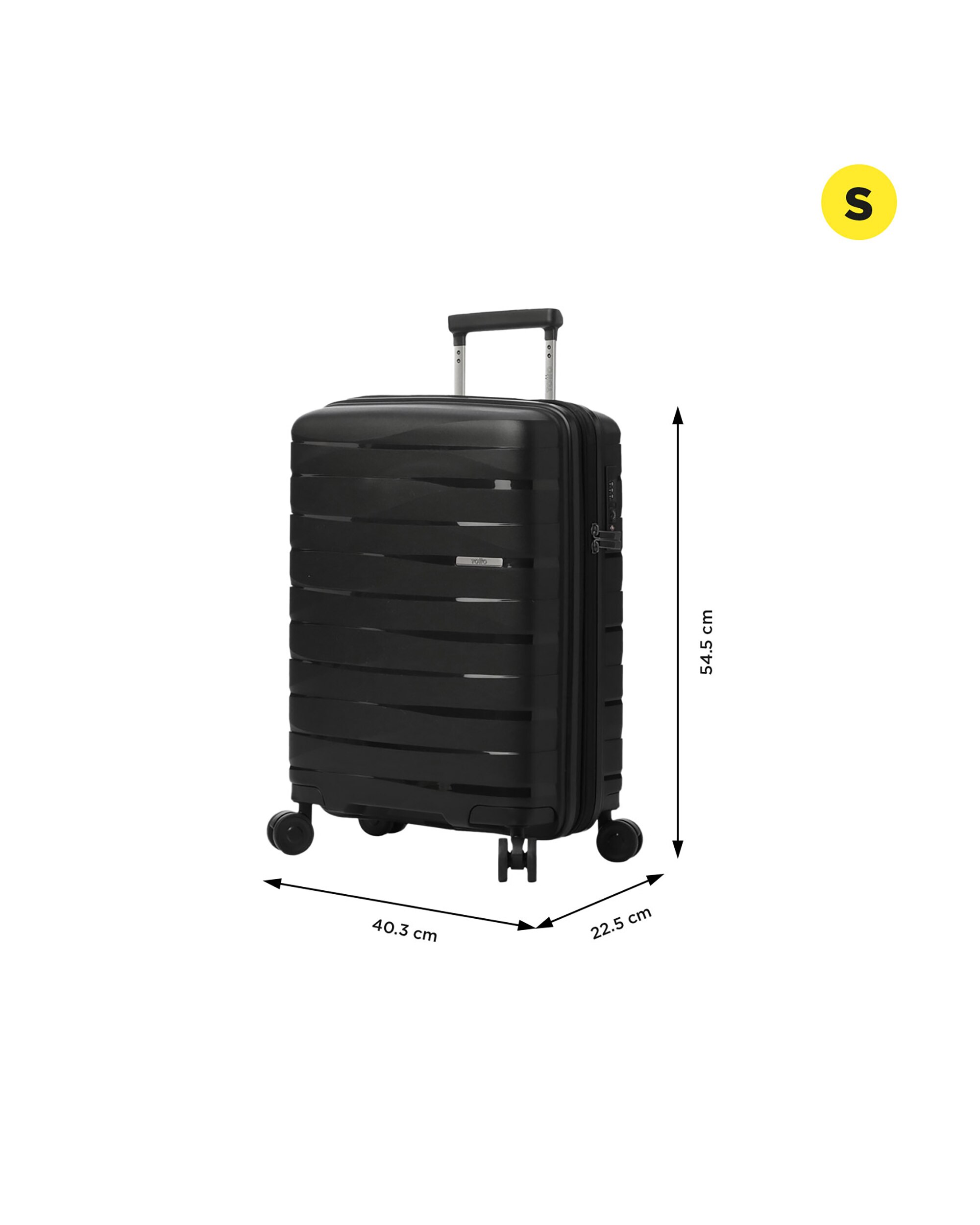 Maleta de cabina glide s rígida con capacidad de 42.40l - Totto - Negro Negro-4