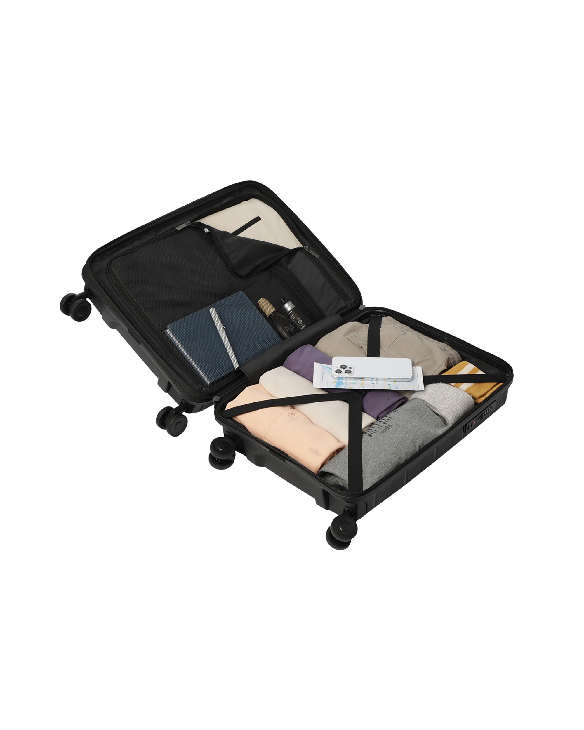 Maleta de cabina glide s rígida con capacidad de 42.40l - Totto - Negro Negro-5