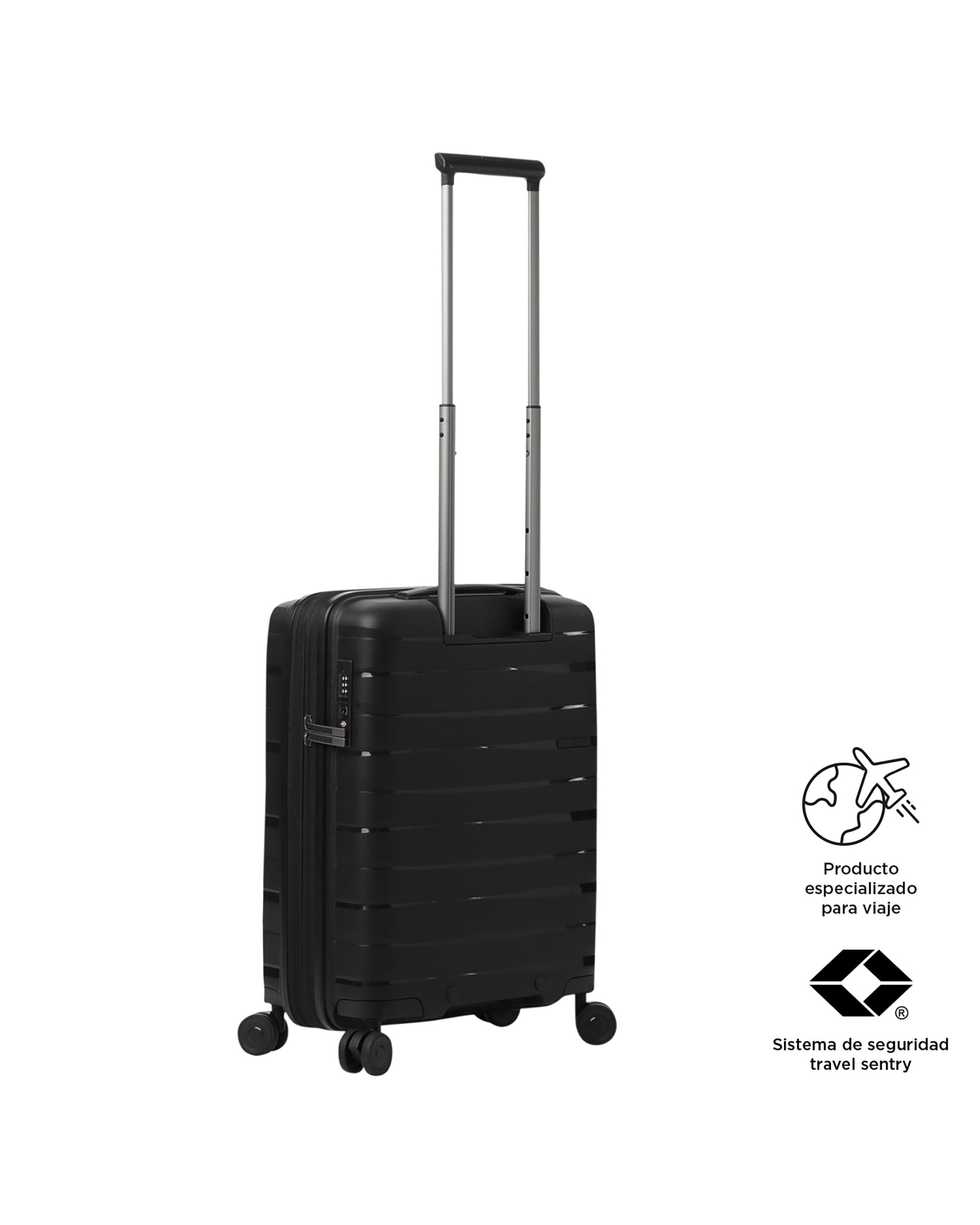 Maleta de cabina glide s rígida con capacidad de 42.40l - Totto - Negro Negro-7