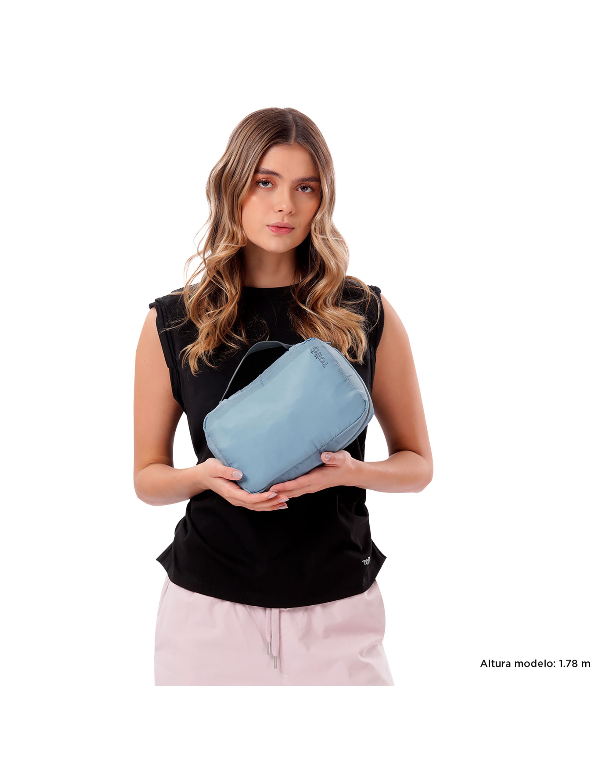 Organizador pequeño de baño All In con capacidad 2 L - Totto - Azul claro Azul claro-2
