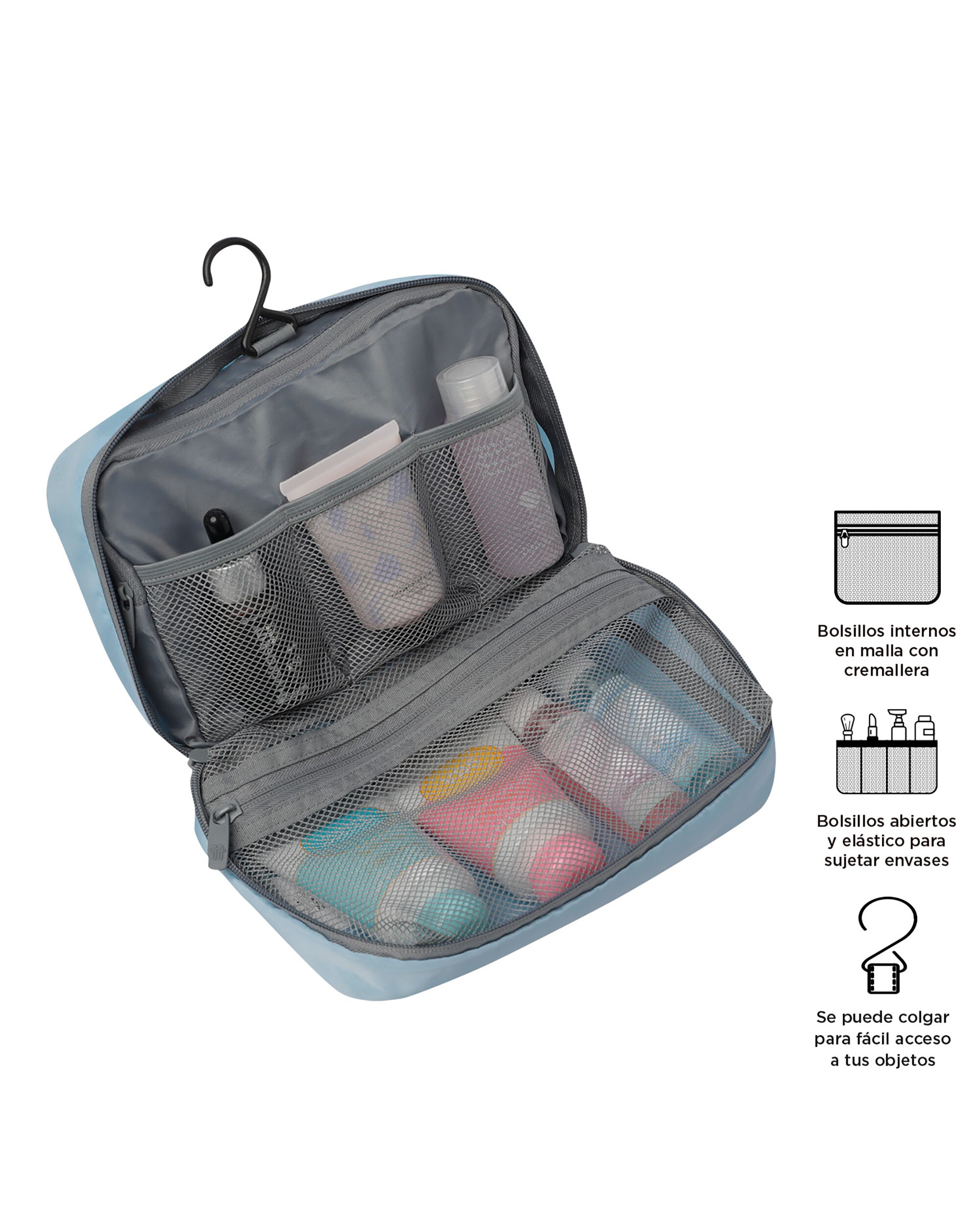 Organizador pequeño de baño All In con capacidad 2 L - Totto - Azul claro Azul claro-4