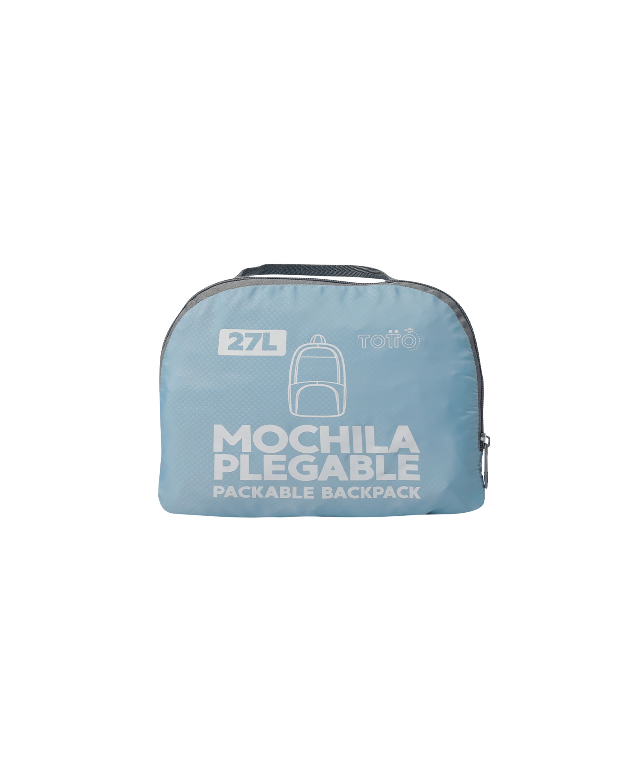 Mochila grande Plegable Syncro 27 con capacidad 22 L - Totto - Azul claro Azul claro-2