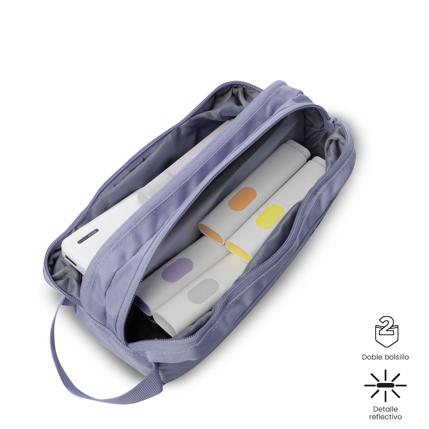 Estuche Totto Marañon con 2 compartimentos Morado-3