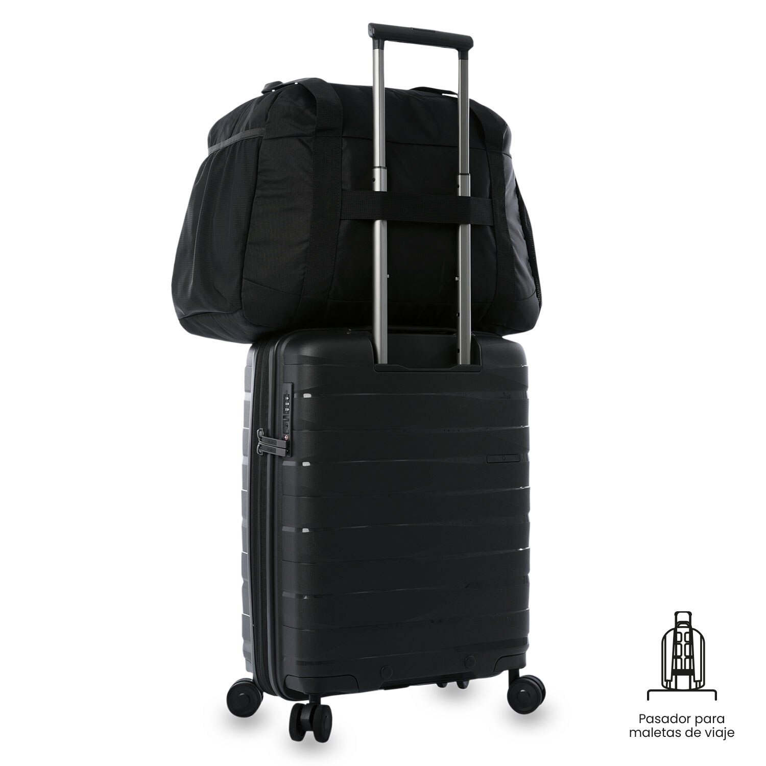 Bolsa viaje Totto Elan grande, medidas 51 x 35 x 19 cm y capacidad de 33,90L - Negro Negro-6