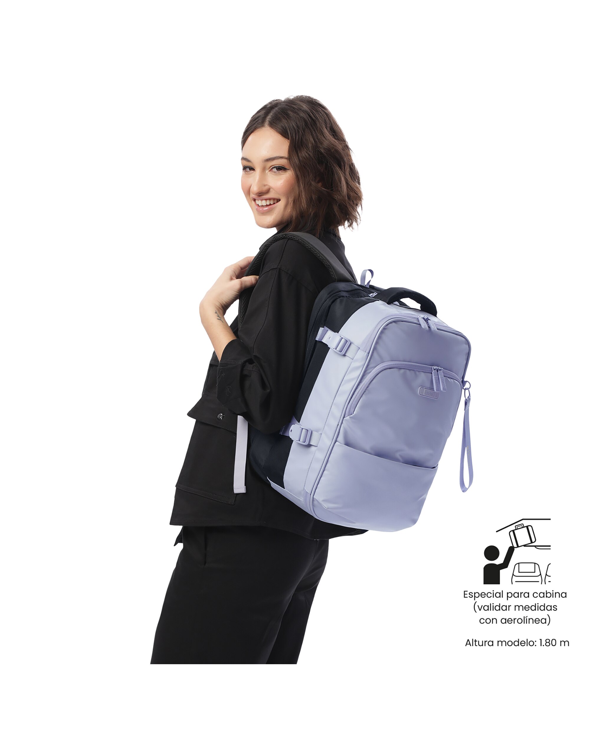 Mochila viaje trip con capacidad de 18.79l - Totto - Morado Morado-3