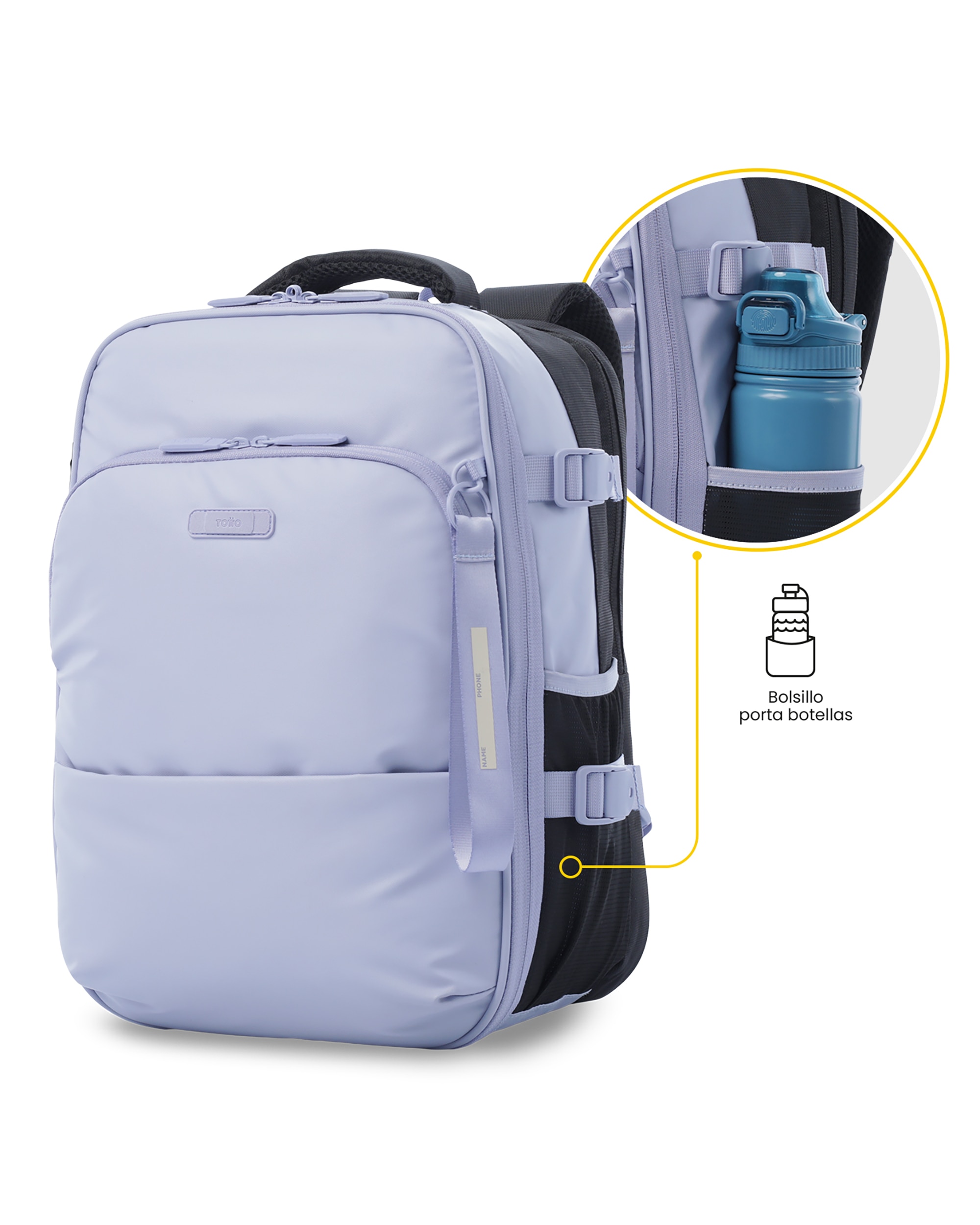 Mochila viaje trip con capacidad de 18.79l - Totto - Morado Morado-6