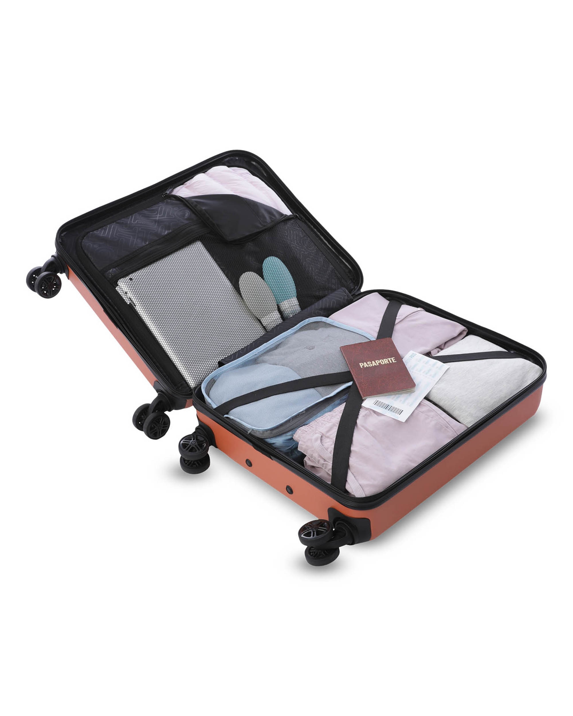 Maleta de cabina helios s 2.0 rígida con capacidad 38.4l - Totto - Naranja Naranja-6