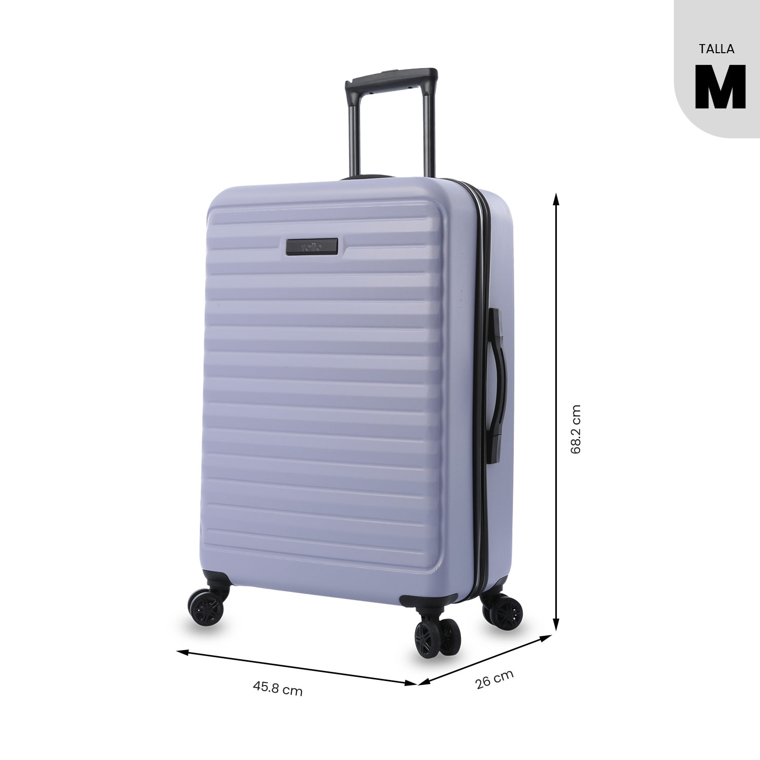 Maleta mediana Totto Helios M 2,0 rígida con capacidad de 74,00L - Morado Morado-3