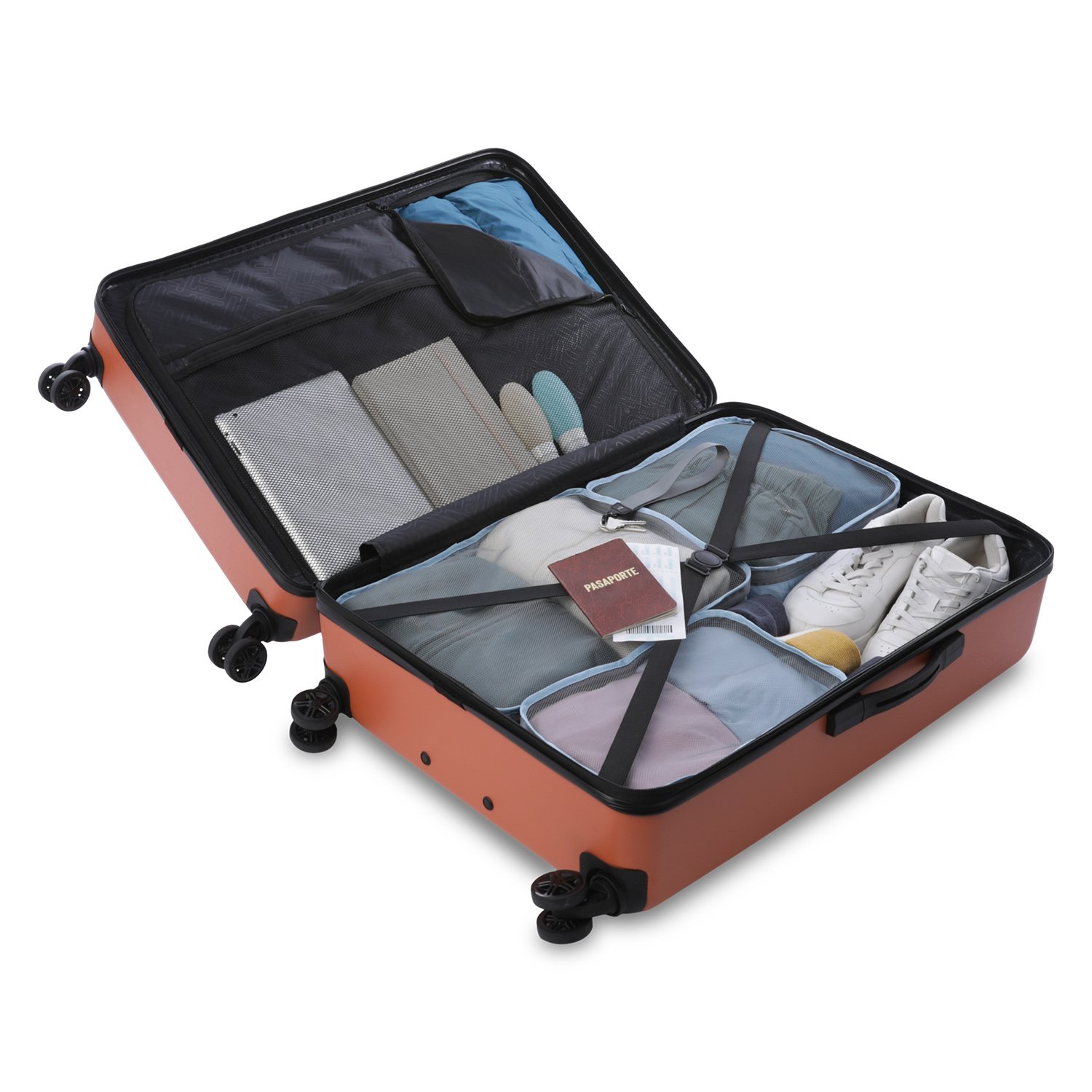 Maleta grande Totto Helios L 2,0 rígida con capacidad de 115,30L - Naranja Naranja-5