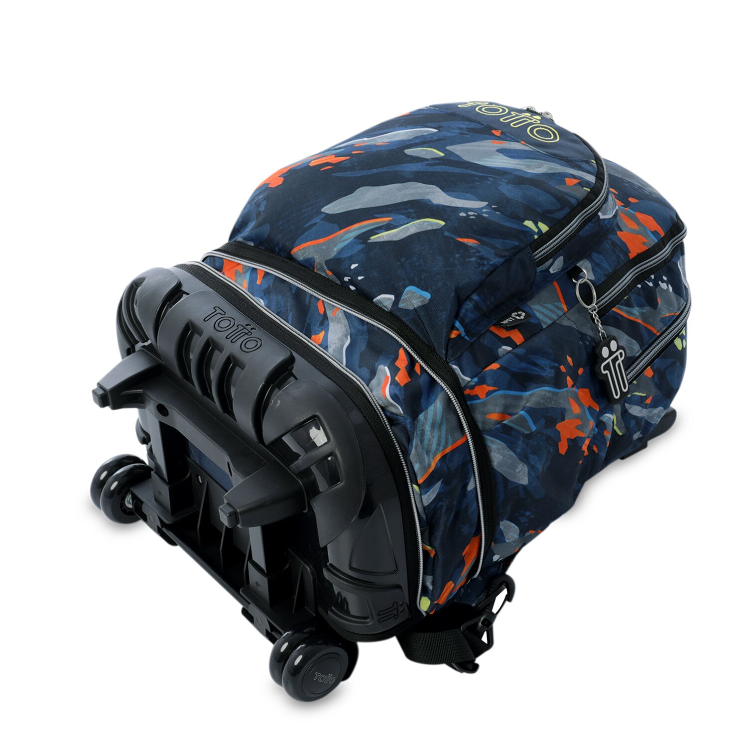 Mochila escolar ruedas totto tiza desmontable groove para portátil de 15.4” y capacidad de 26l Azul-4