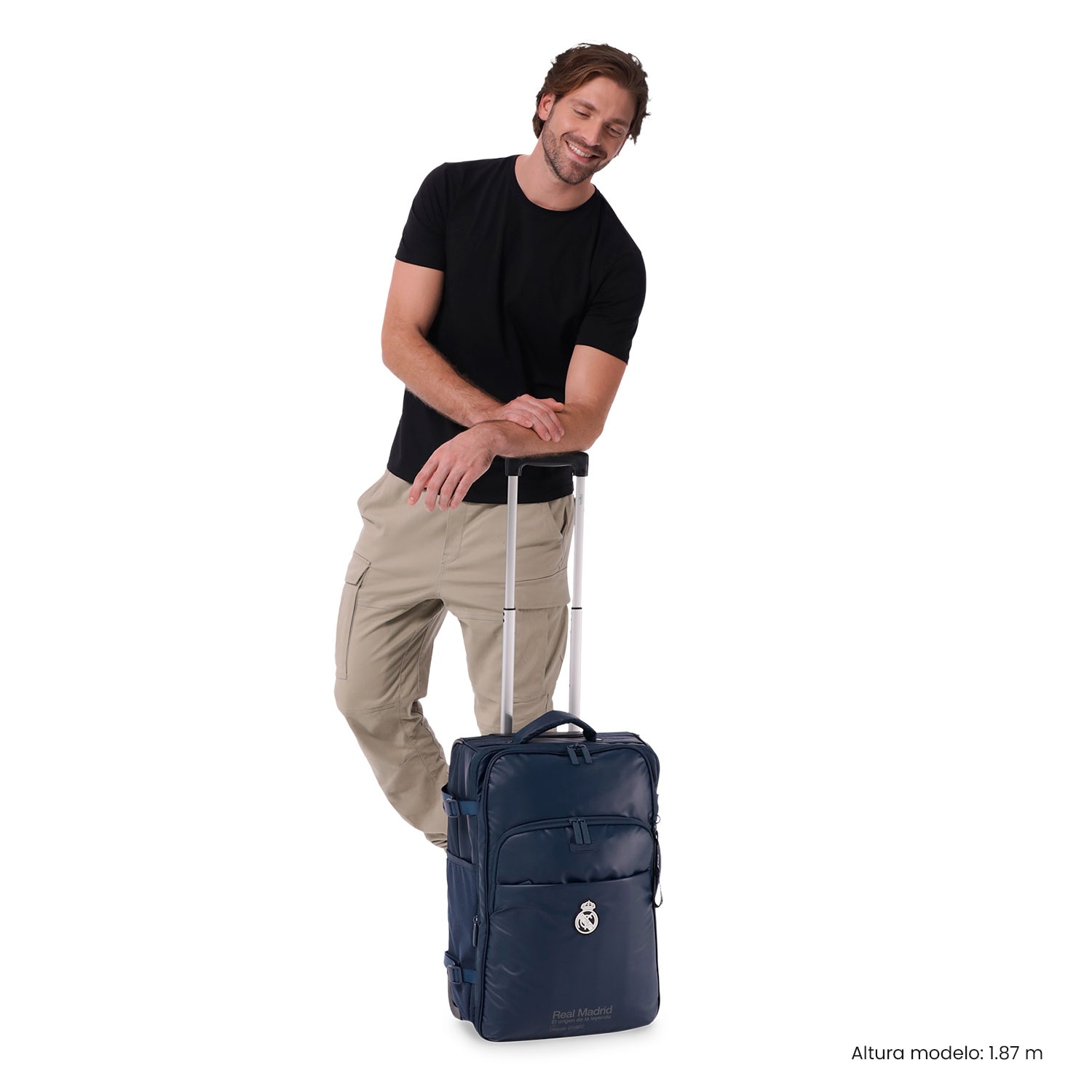 Totto Maleta de cabina Real Madrid blanda con capacidad 34,99L - Azul Azul-4