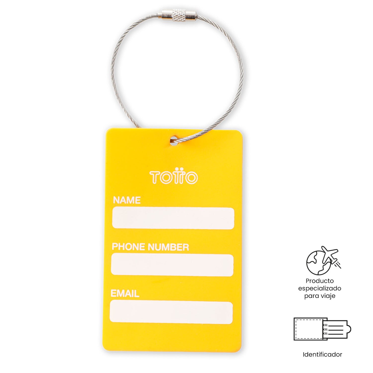 Totto Identificador para maleta Real Madrid - Amarillo Amarillo-3
