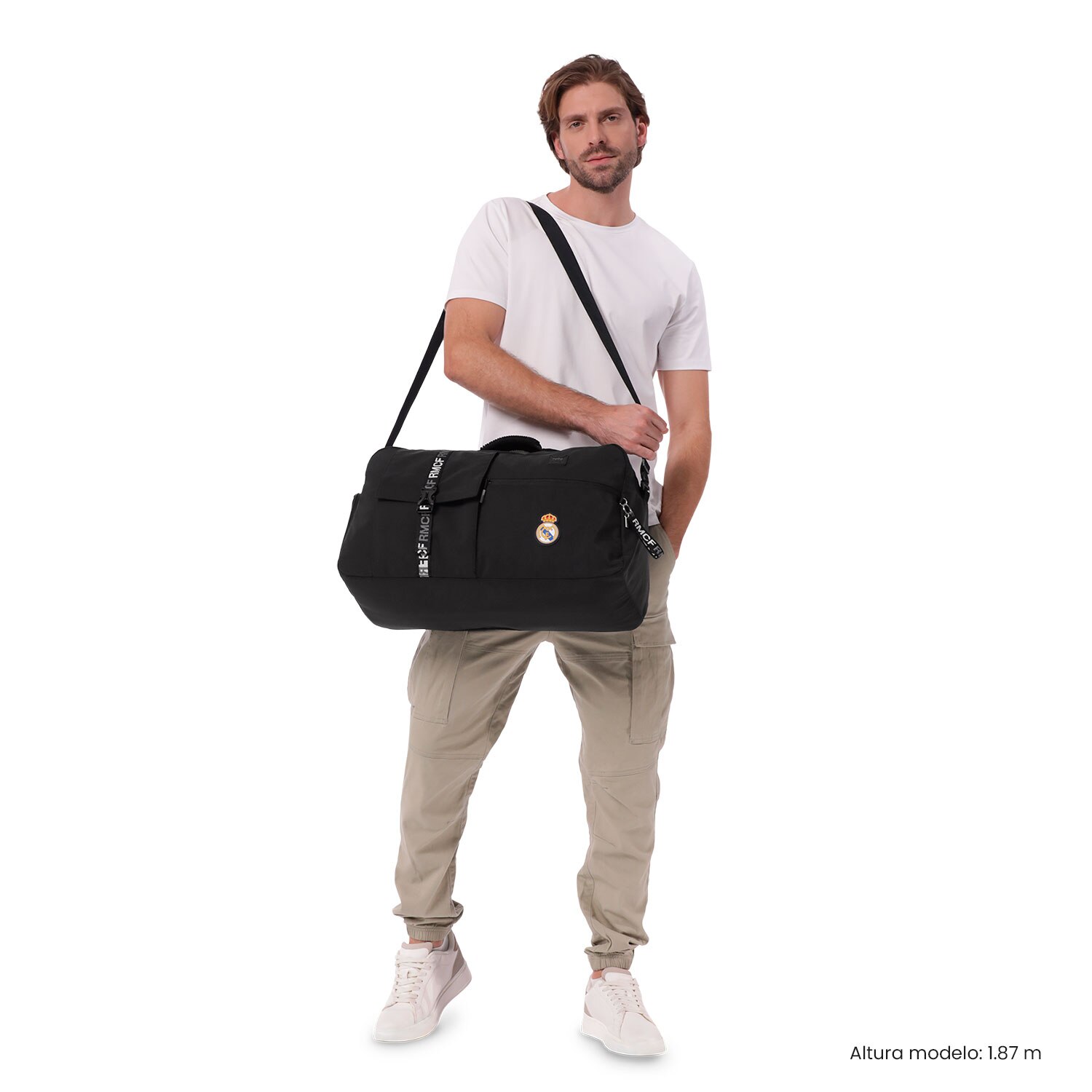 Totto Bolsa de viaje mediana Real Madrid con capacidad 30,5L - Negro Negro-4