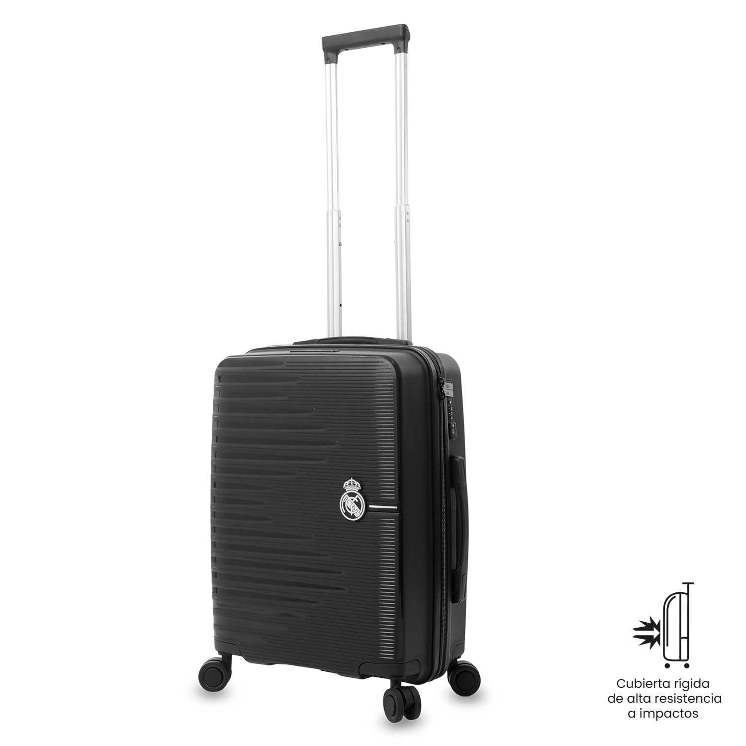 Totto Maleta de cabina Real Madrid rígida con capacidad 35,87L - Negro Negro-7