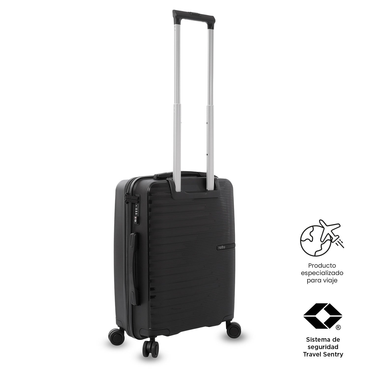 Totto Maleta de cabina Real Madrid rígida con capacidad 35,87L - Negro Negro-8