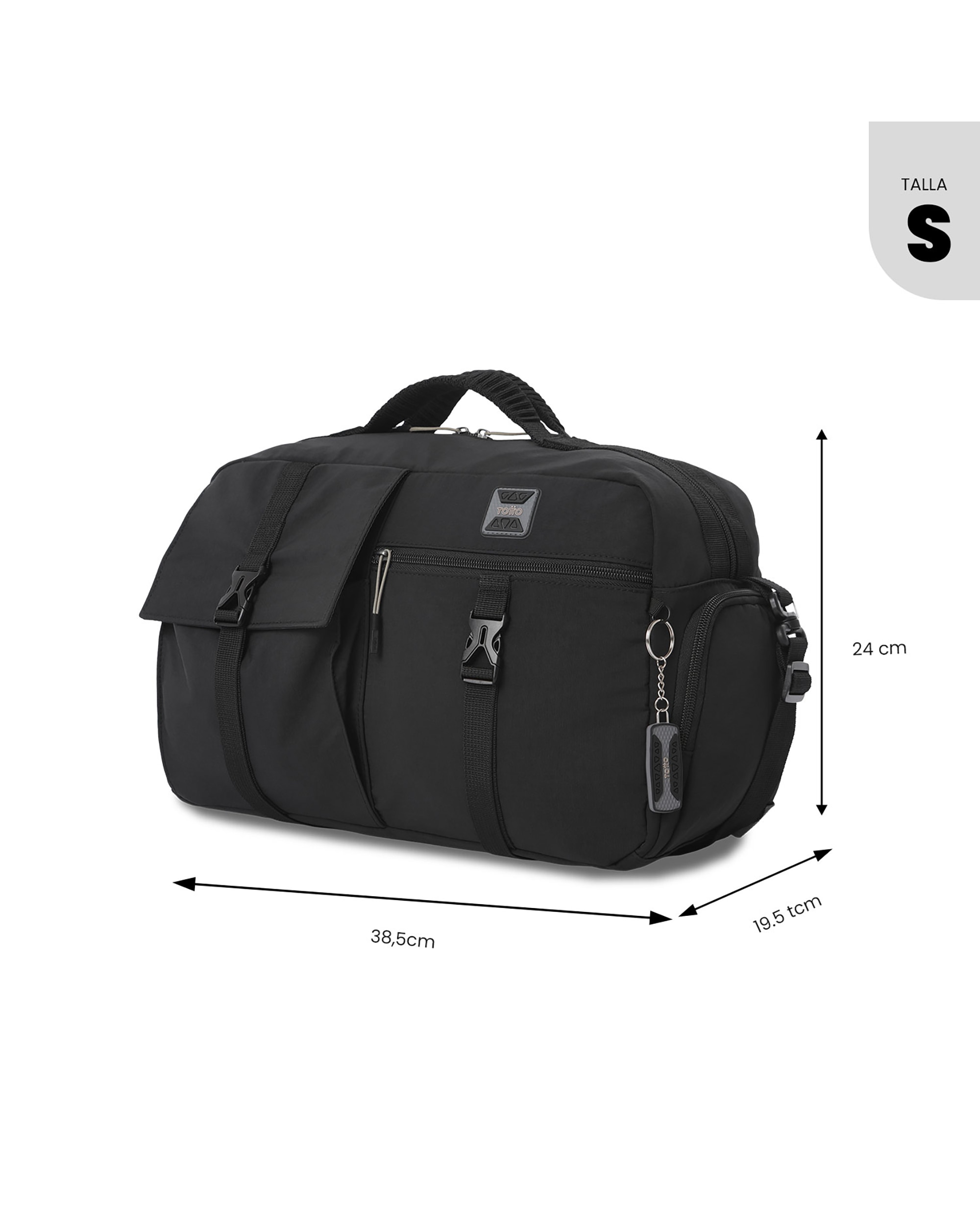 Imagen 4 de Bolsa deporte spa con capacidad de 18.02l - Totto - Negro Negro