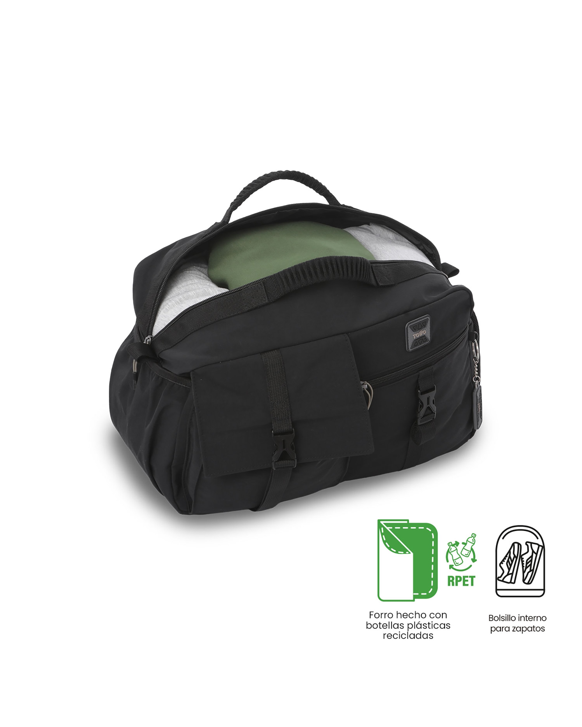Imagen 5 de Bolsa deporte spa con capacidad de 18.02l - Totto - Negro Negro