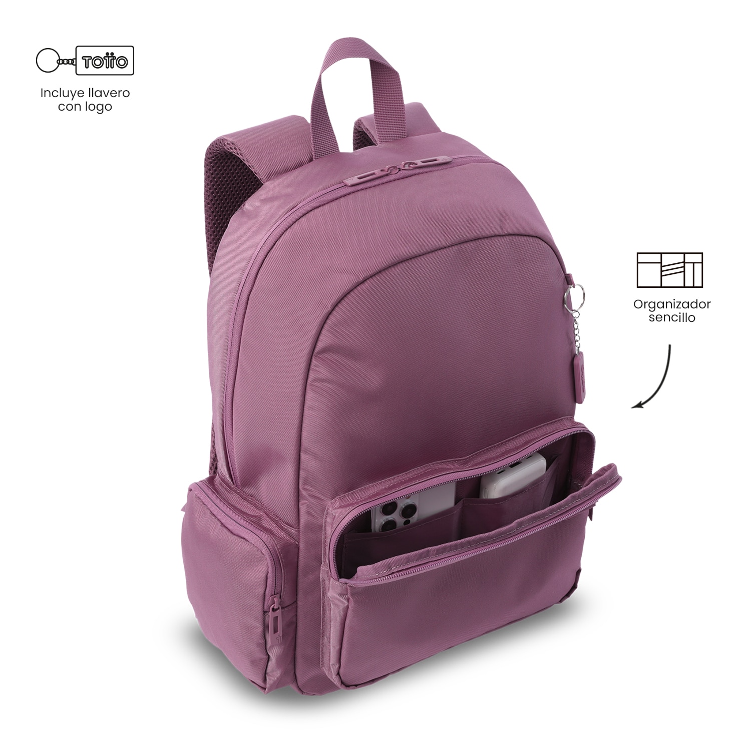Mochila ejecutiva Totto Kobe Morado-7
