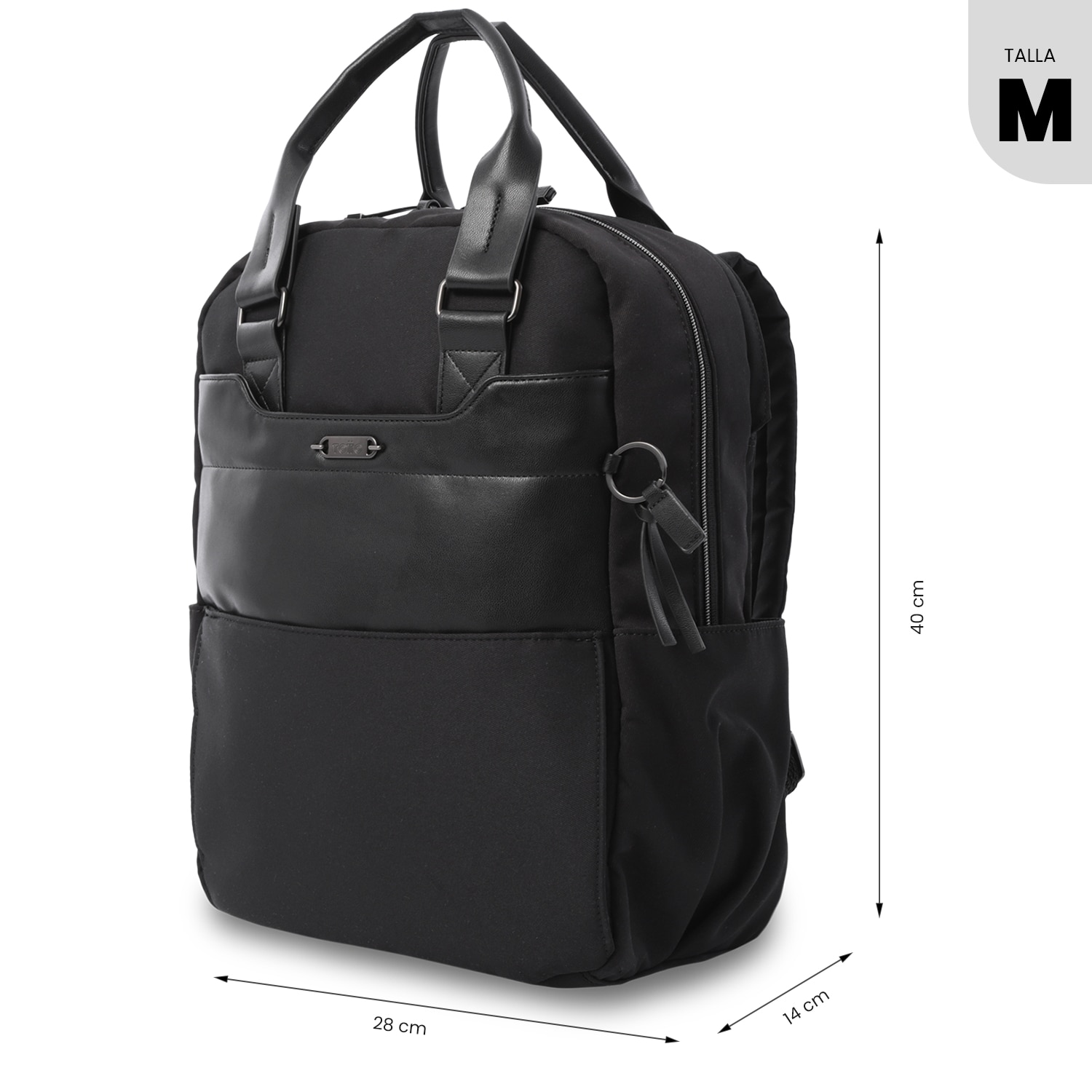 Mochila ejecutiva Totto Toscana Negro-4