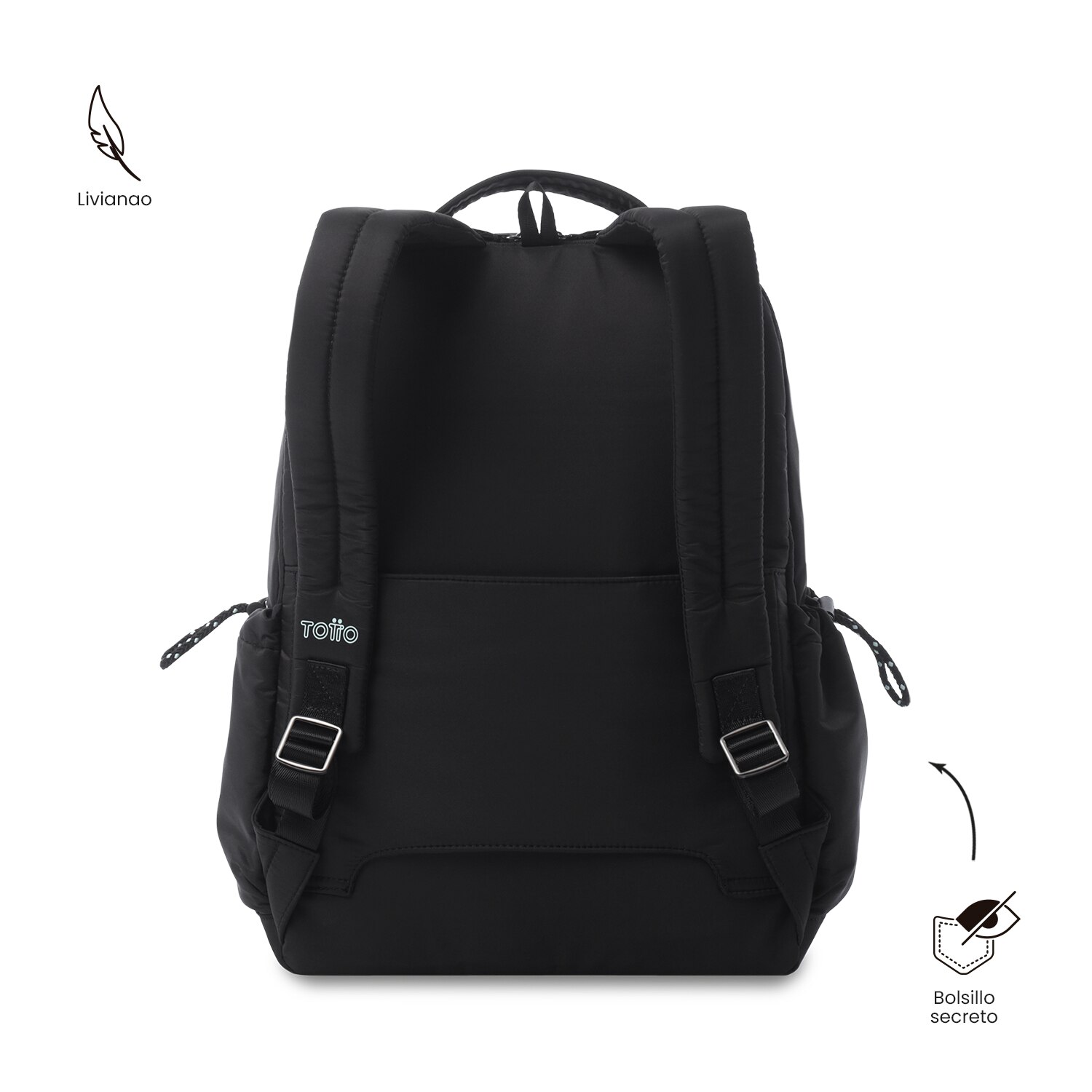 Mochila ejecutiva Totto Praga Negro-5