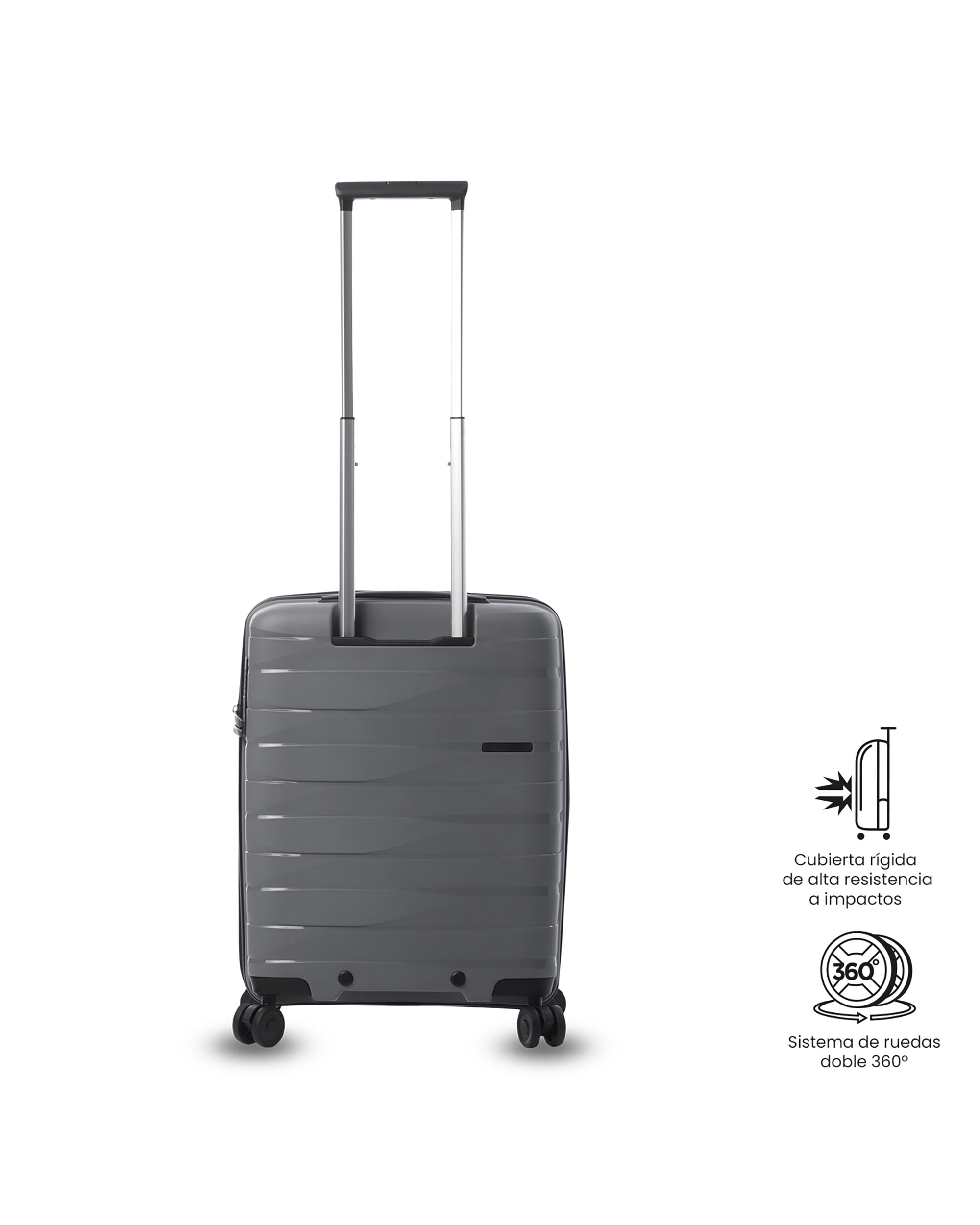 Maleta de cabina glide s rígida con capacidad de 42.40l - Totto - Gris Gris-7