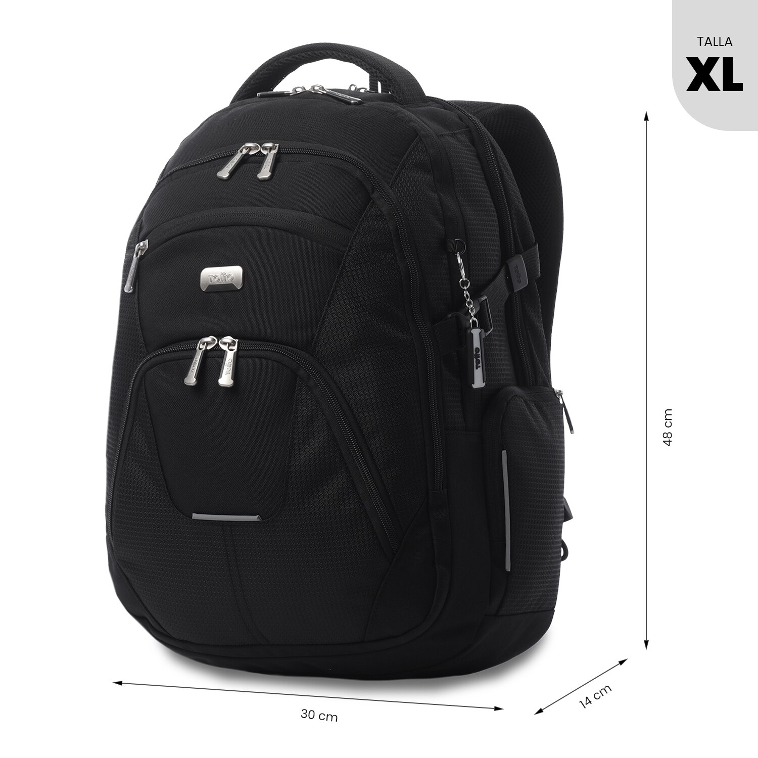 Mochila ejecutiva Totto Polixan 3.0 Negro-4