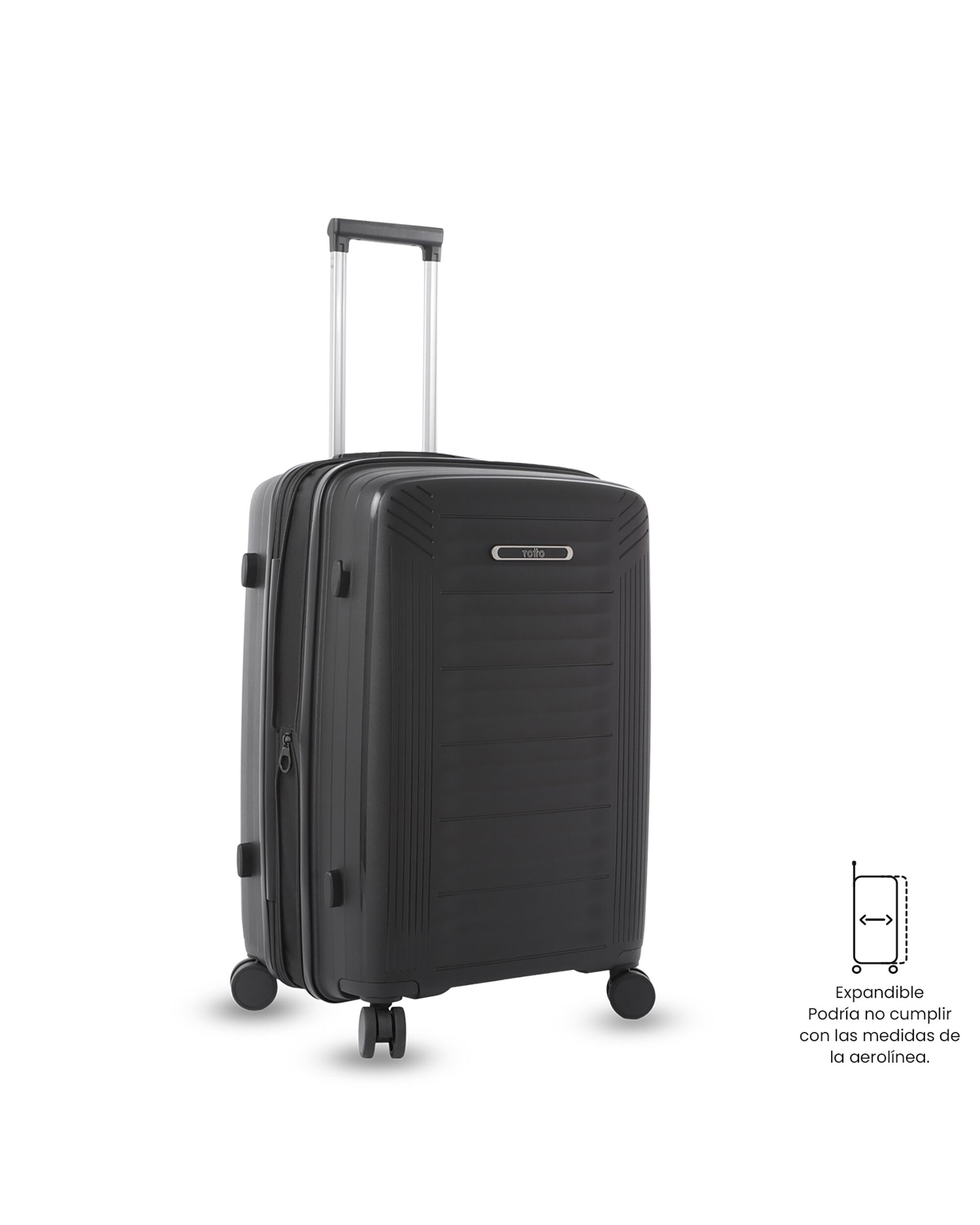 Maleta mediana trulli m rígida con capacidad de 67.13l - Totto - Negro Negro-6
