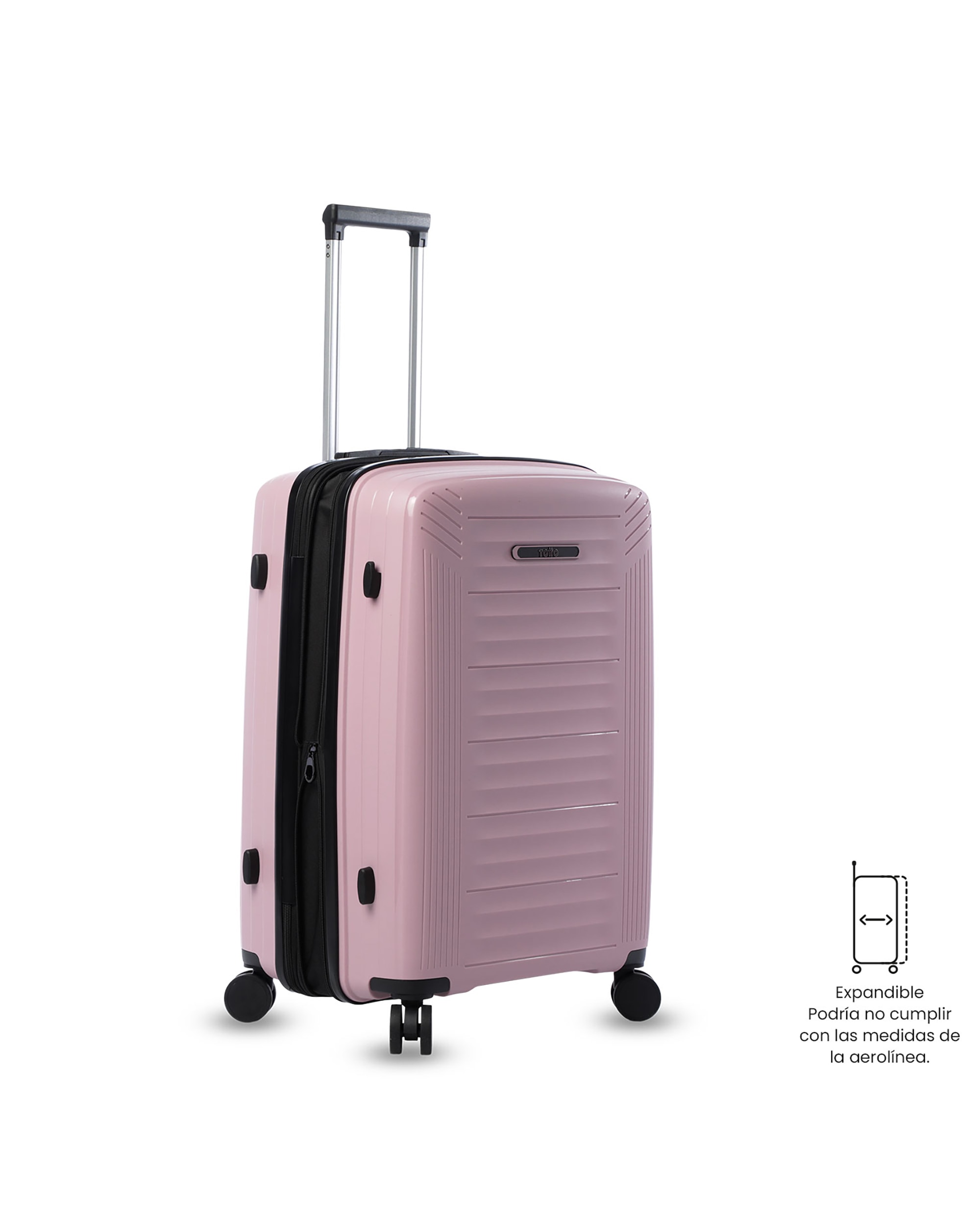 Maleta mediana trulli m rígida con capacidad de 67.13l - Totto - Rosa Rosa-6