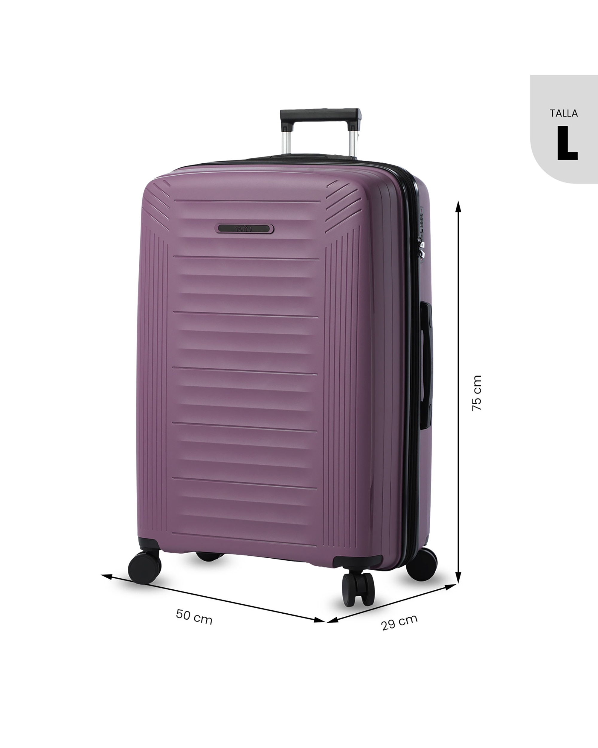 Maleta grande trulli l rígida con capacidad de 101.19l - Totto - Morado Morado-4