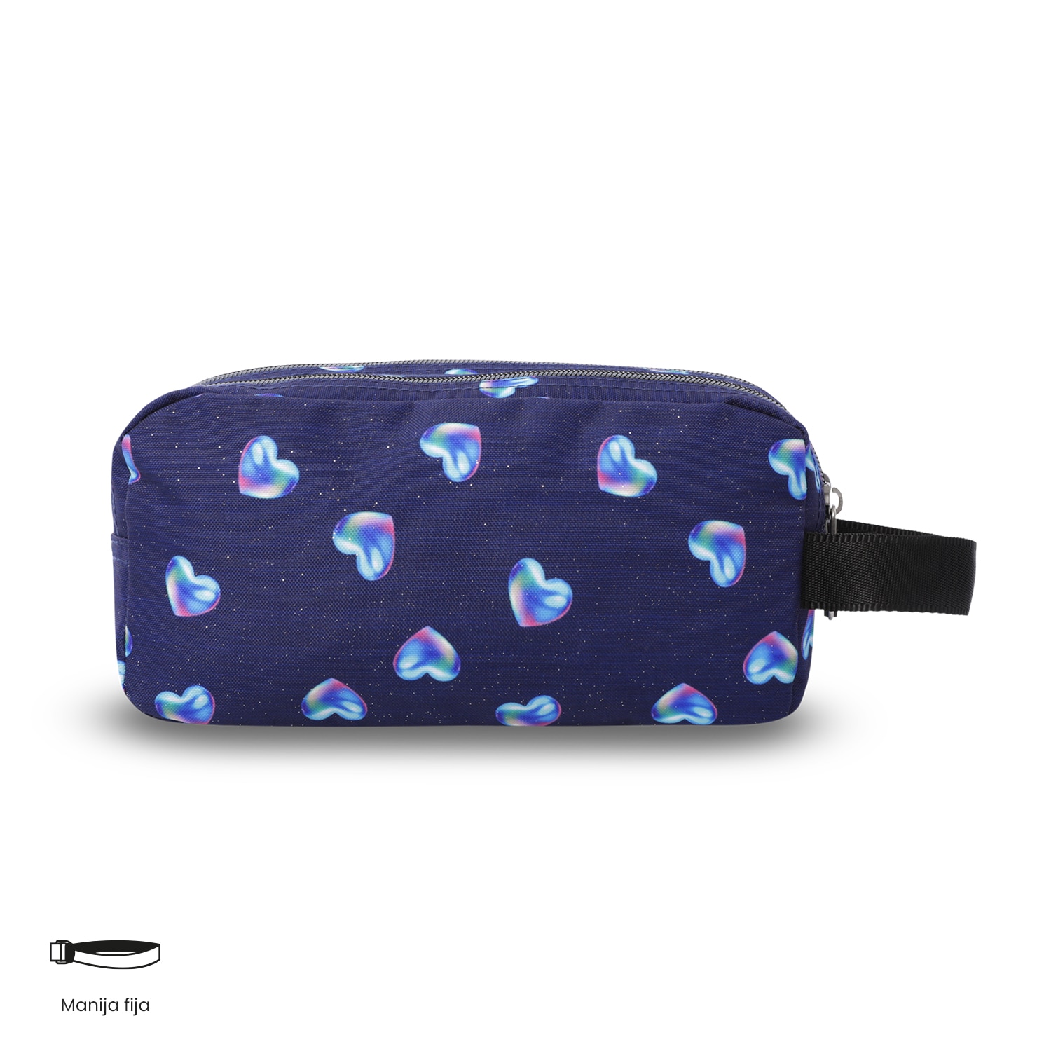 Estuche escolar Totto Agapec Glittercon 3 compartimentos Azul-5