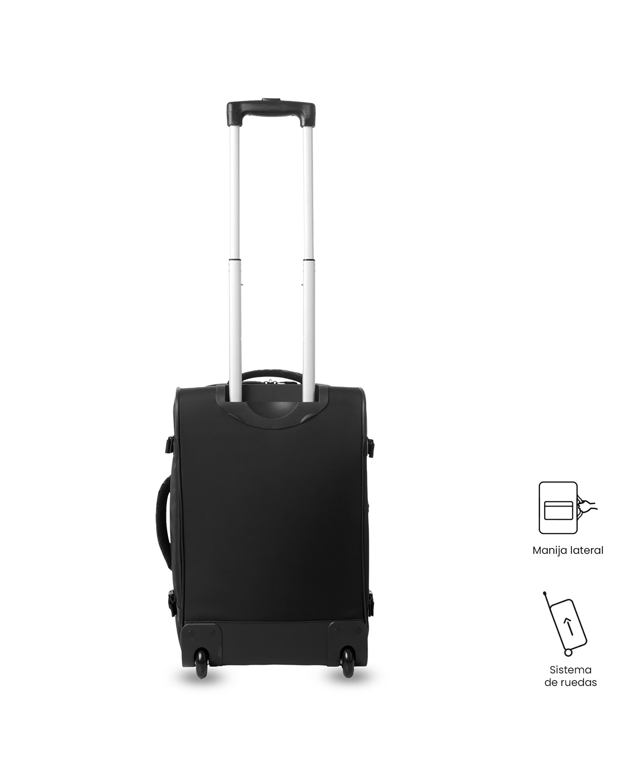 Maleta de cabina trip s blanda con capacidad de 34.99l - Totto - Negro Negro-7
