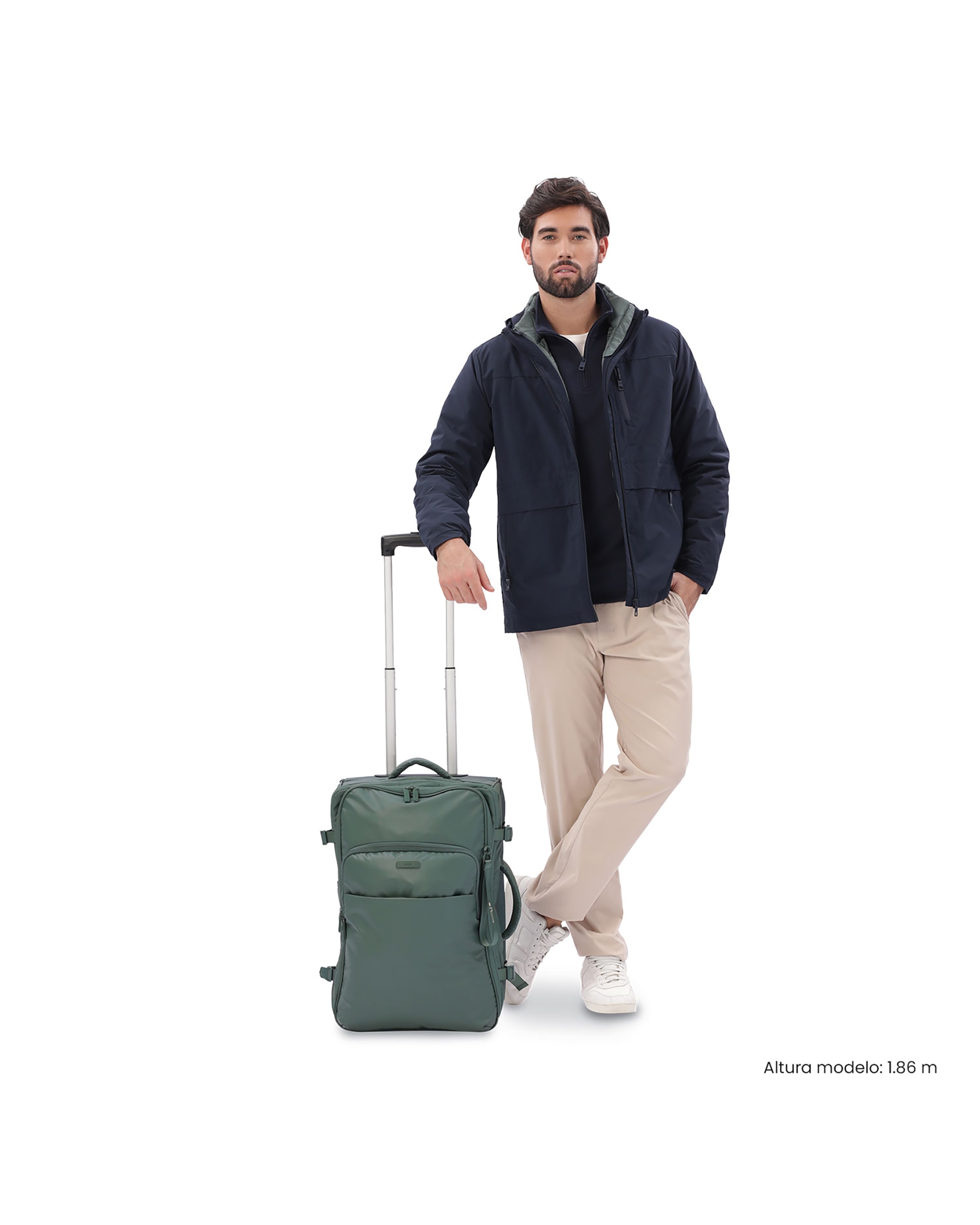 Maleta de cabina trip s blanda con capacidad de 34.99l - Totto - Verde Verde-4