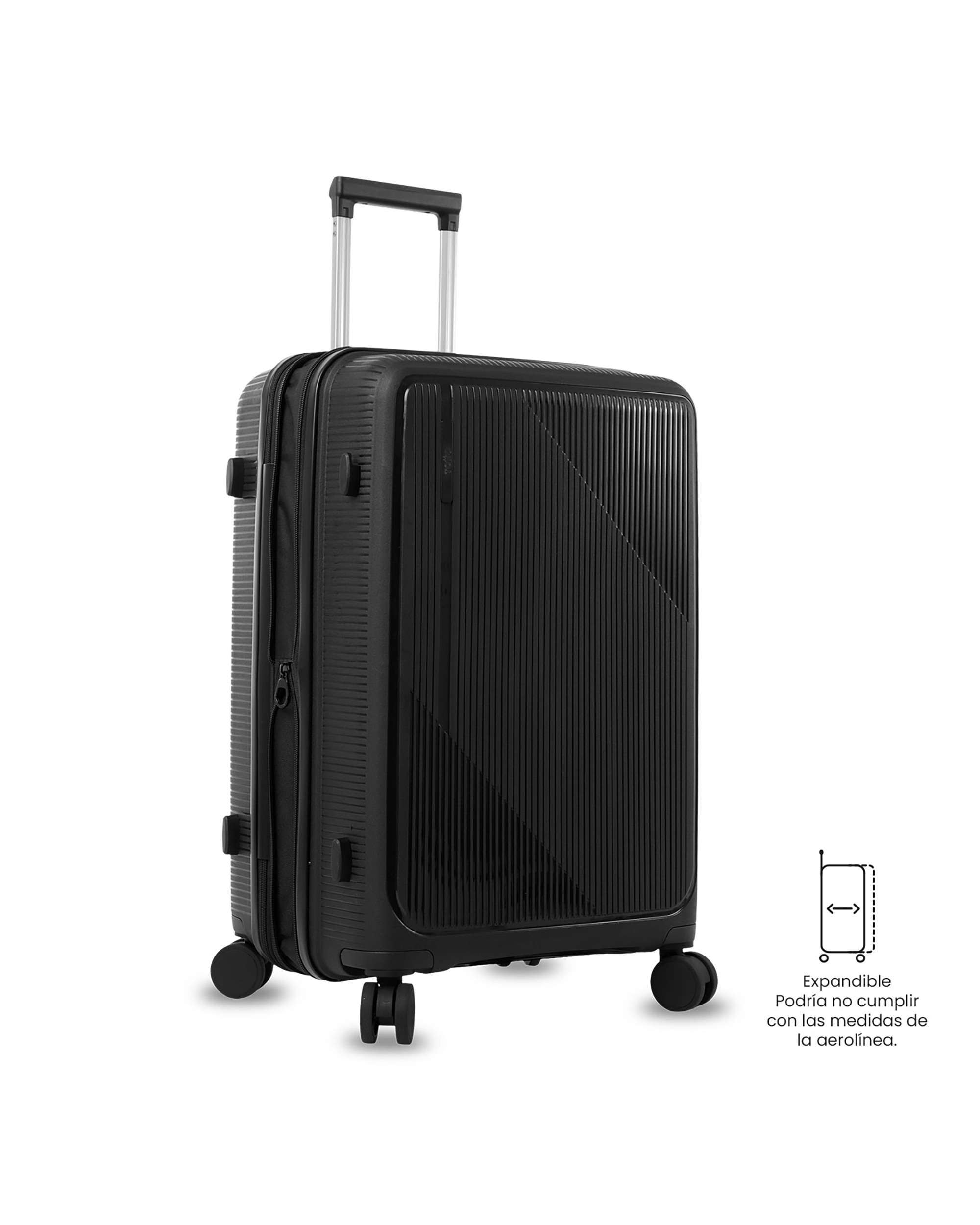 Maleta mediana drifter m rígida con capacidad de 67.13l - Totto - Negro Negro-7