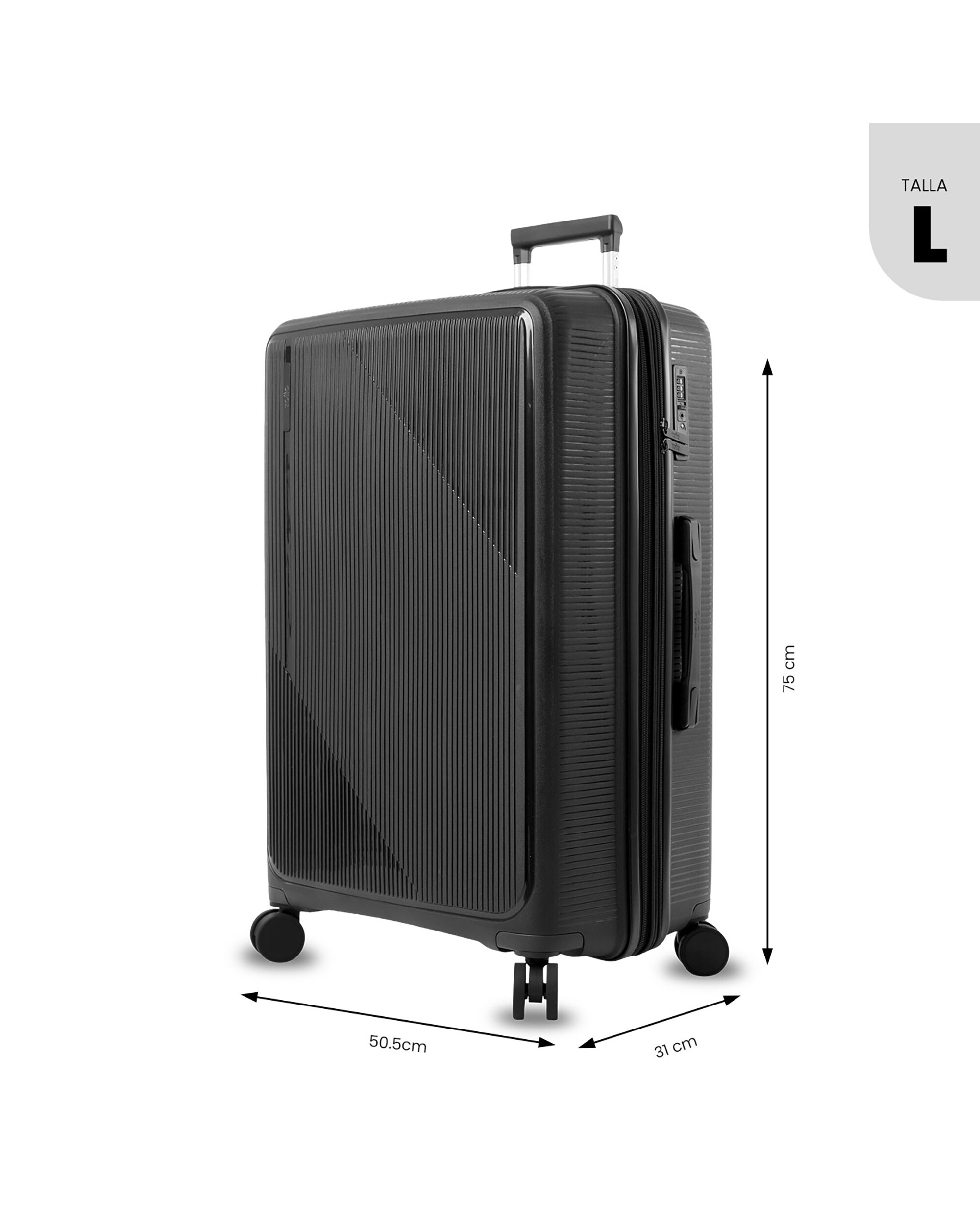 Maleta grande drifter l rígida con capacidad de 101.19l - Totto - Negro Negro-4