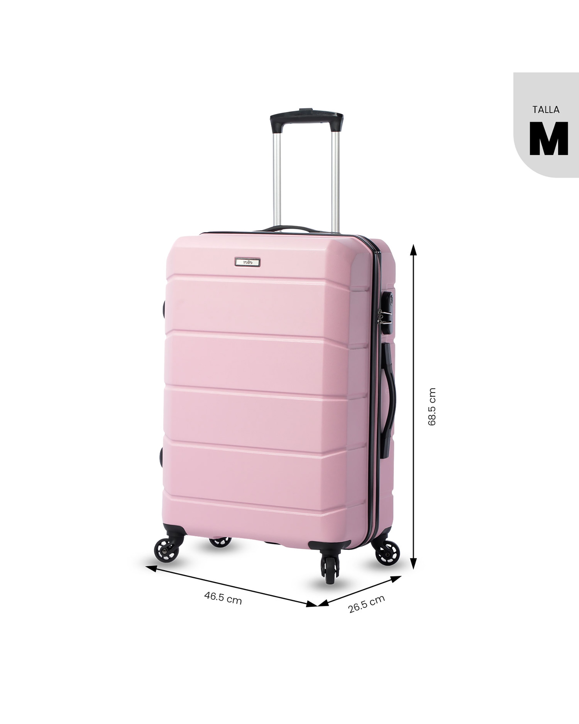 Maleta mediana rayatta m rígida con capacidad de 62.44l - Totto - Morado Morado-4