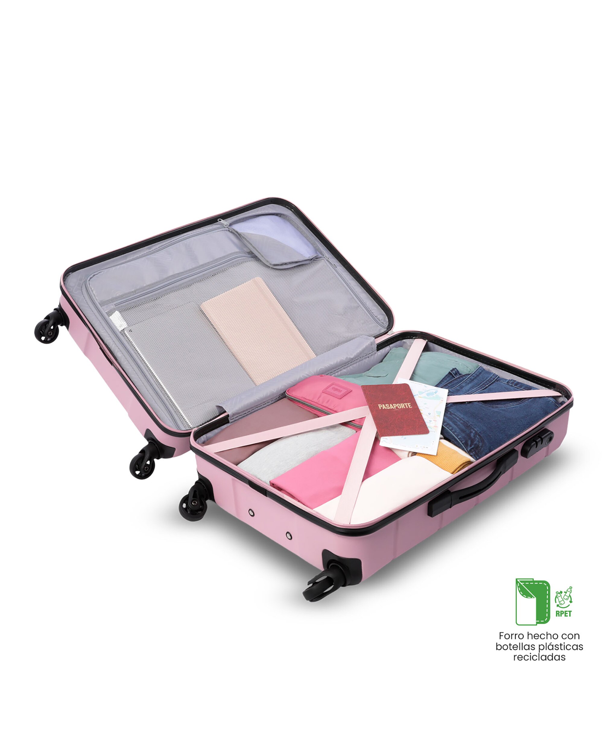 Maleta mediana rayatta m rígida con capacidad de 62.44l - Totto - Morado Morado-5