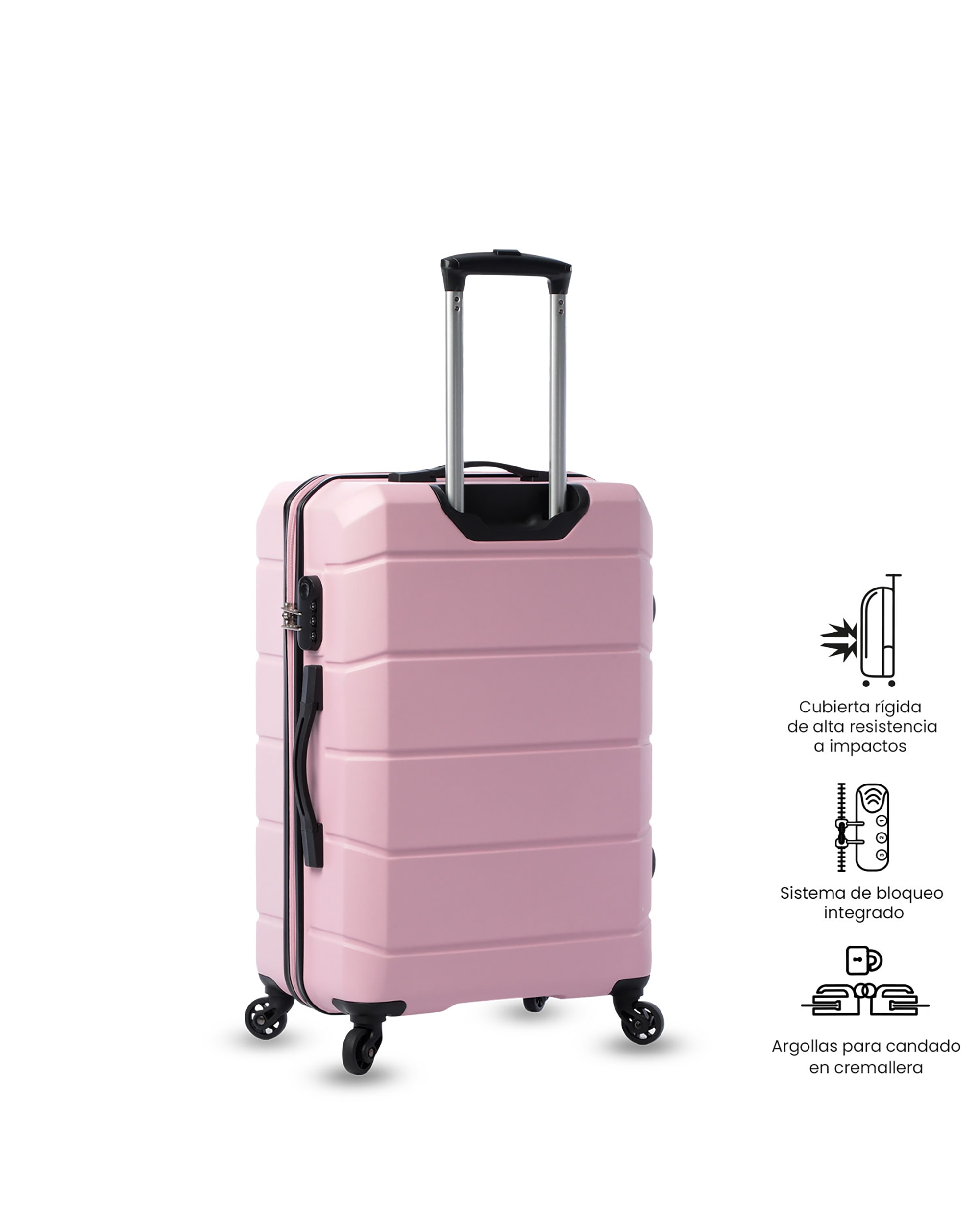 Maleta mediana rayatta m rígida con capacidad de 62.44l - Totto - Morado Morado-6