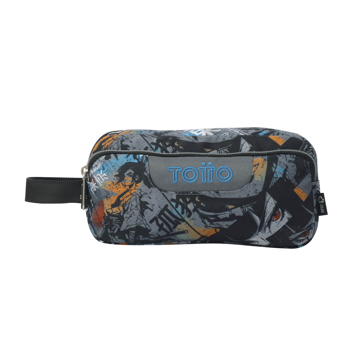 Estuche Totto Agapec 3 compartimentos Gris / Azul-1