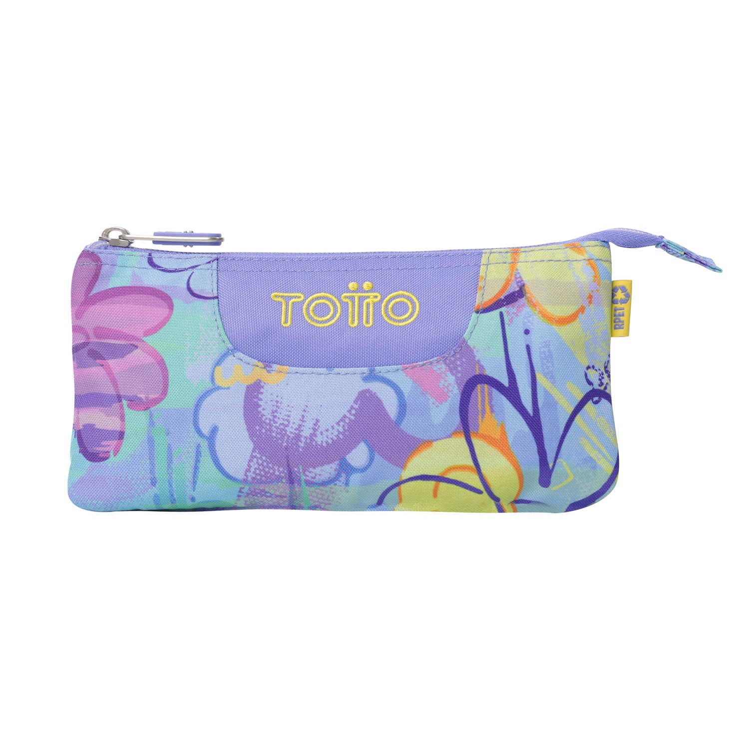Estuche escolar totto tablero grafily 3 compartimentos y diseño compacto Lana-1