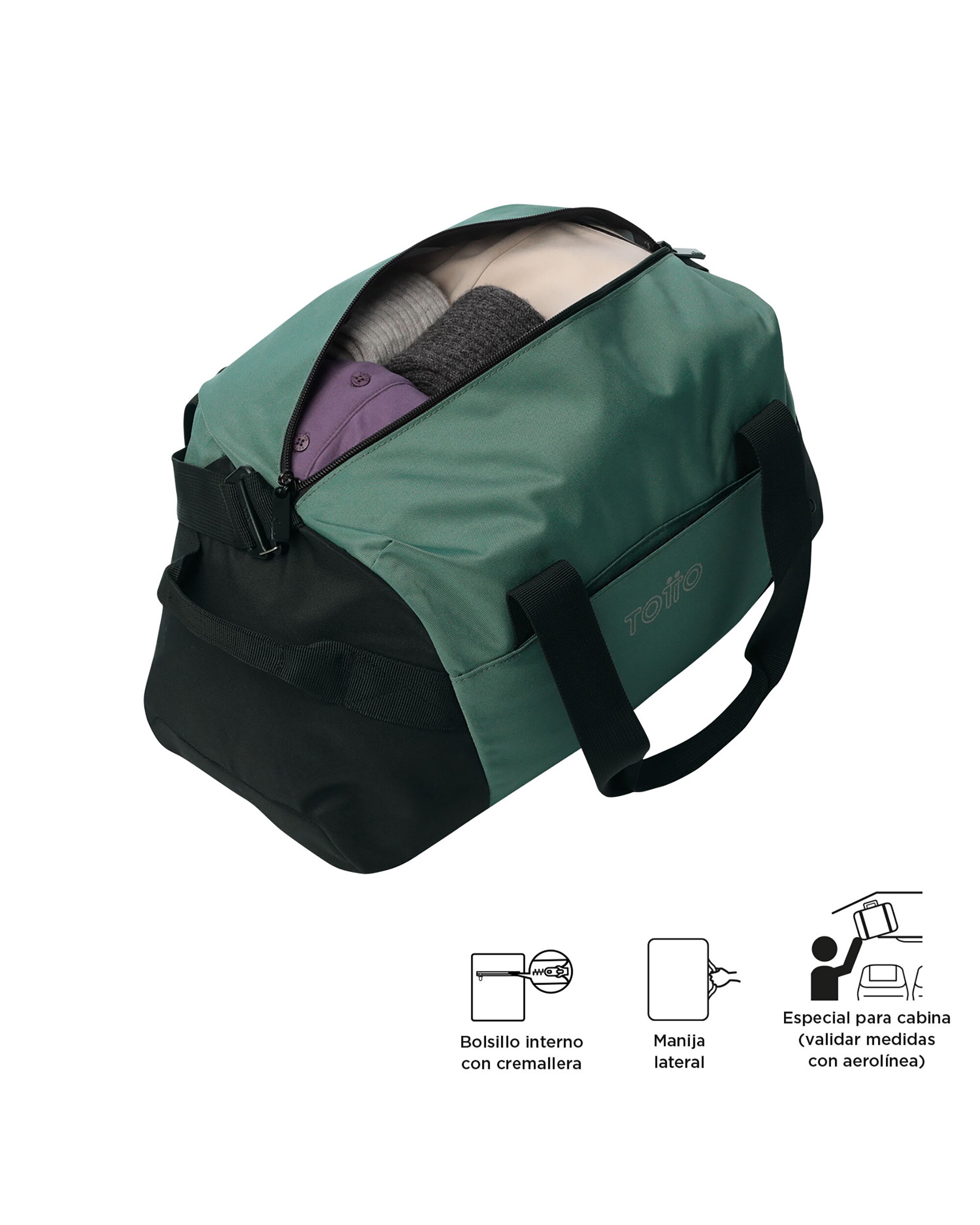 Bolsa pequeña Active Pro S con capacidad 20 L - Totto - Verde Verde-4