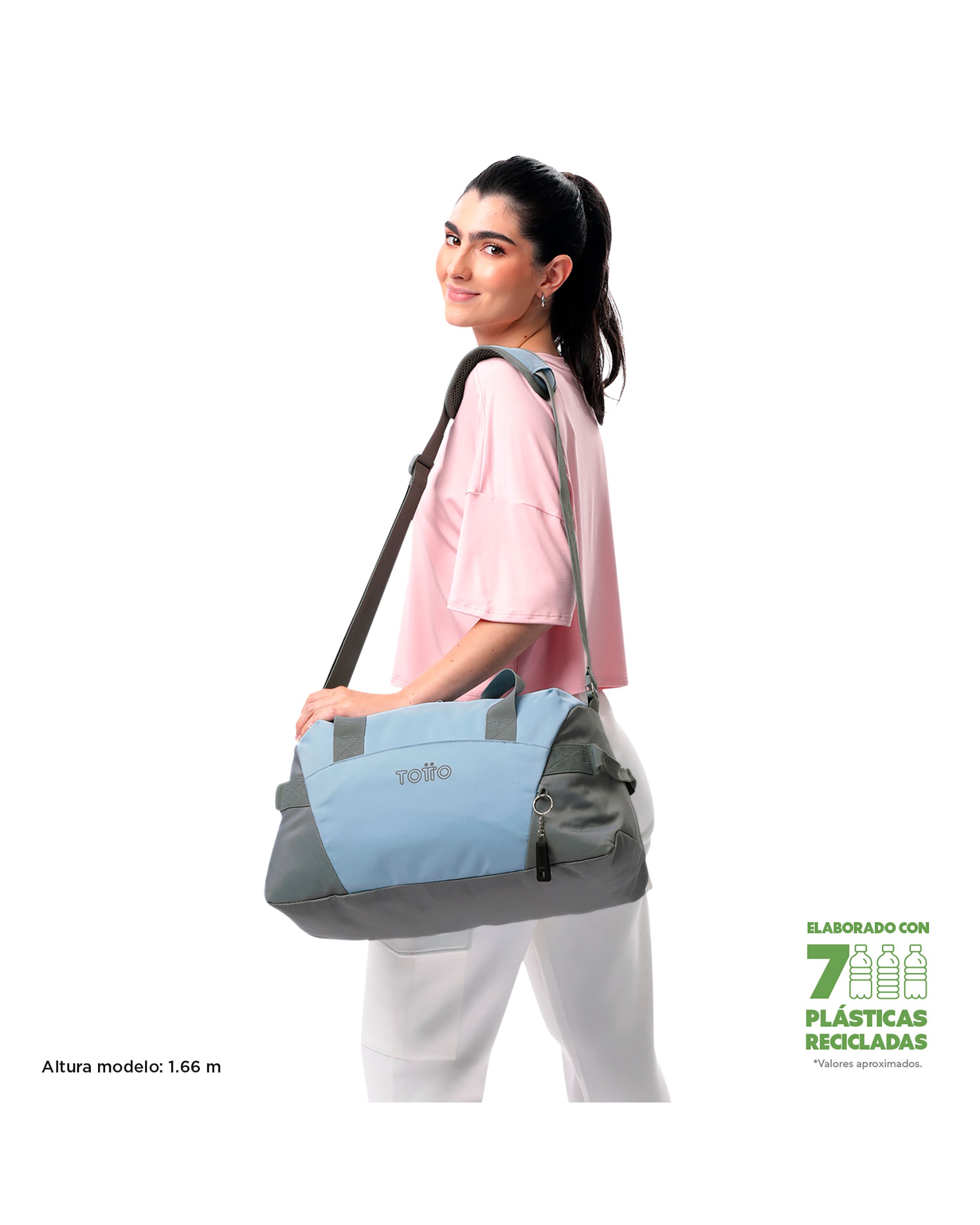 Bolsa pequeña Active Pro S con capacidad 20 L - Totto - Azul claro Azul claro-2
